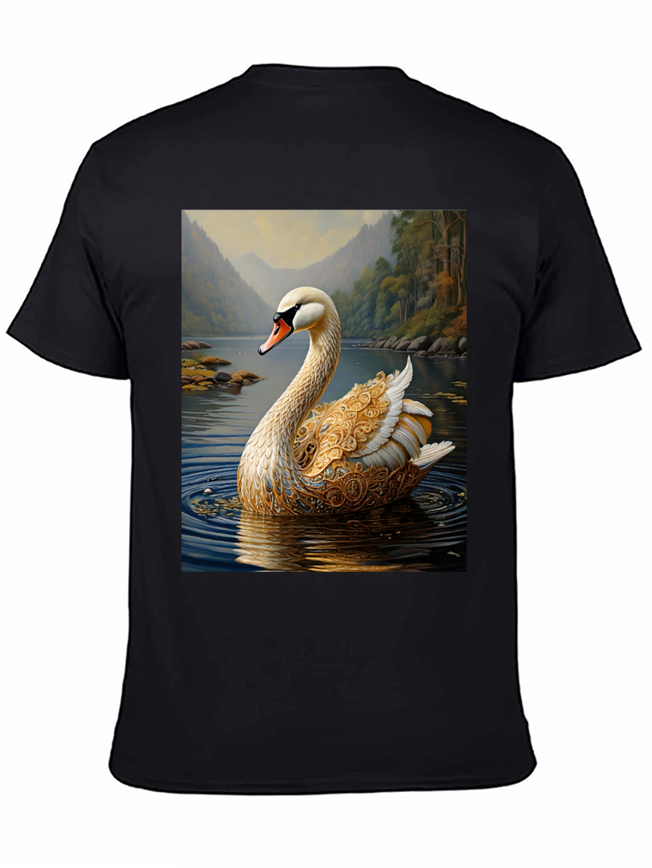 Swan Lake Graphic Tee - Elegant Nature Design