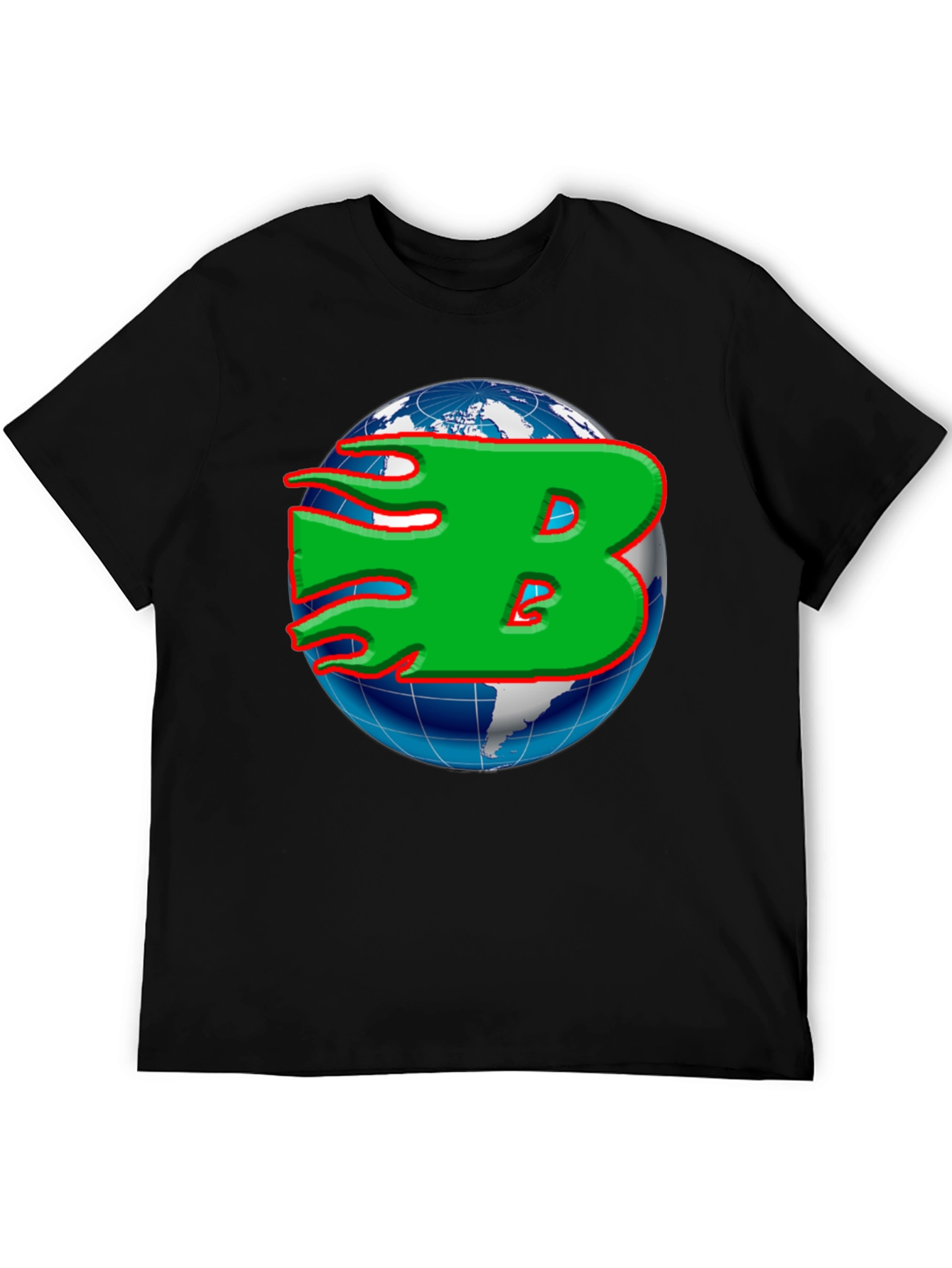 Globe B Graphic T-Shirt - Stylish Mens Tee