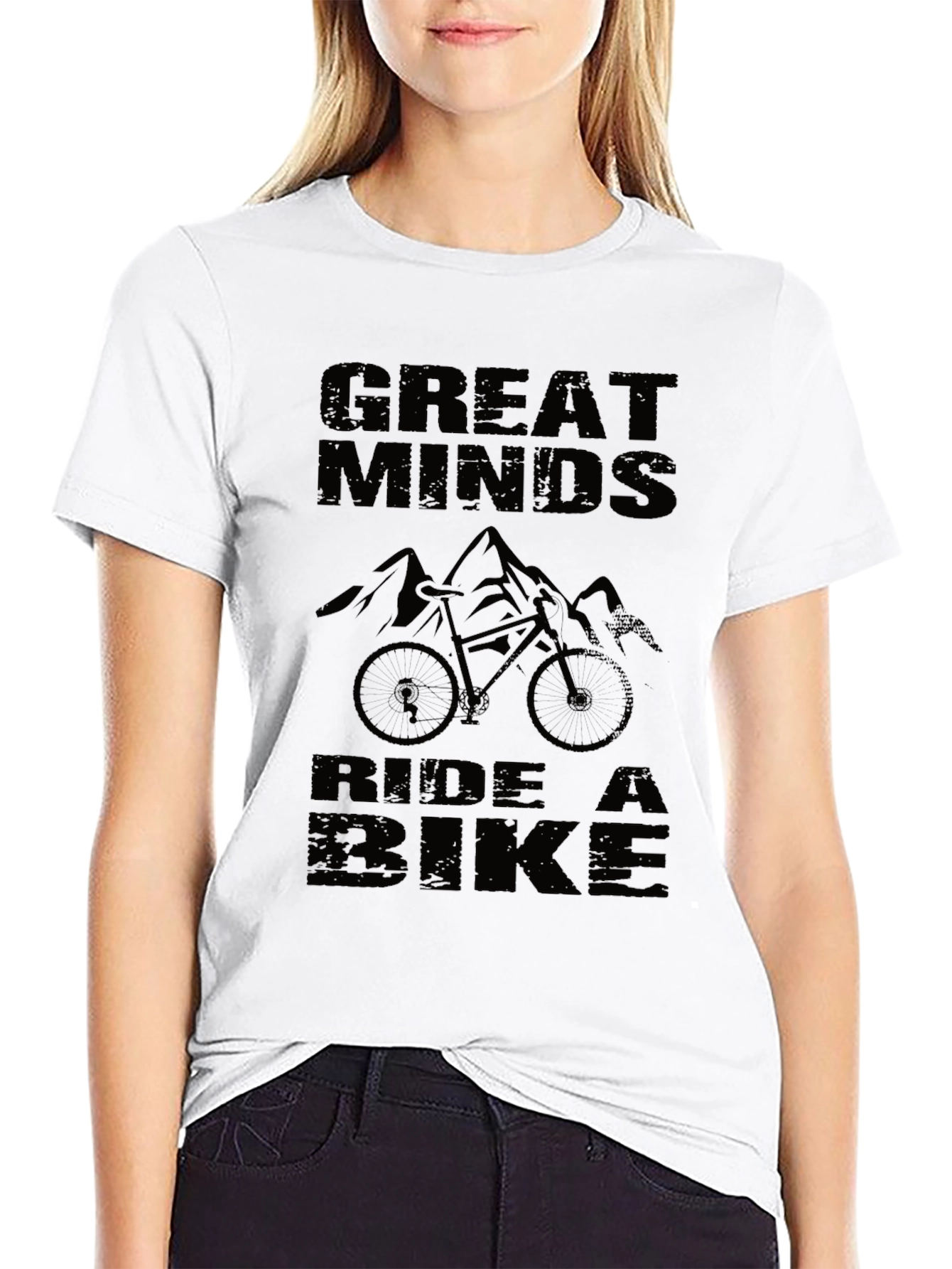 Great Minds Ride A Bike Graphic T-Shirt