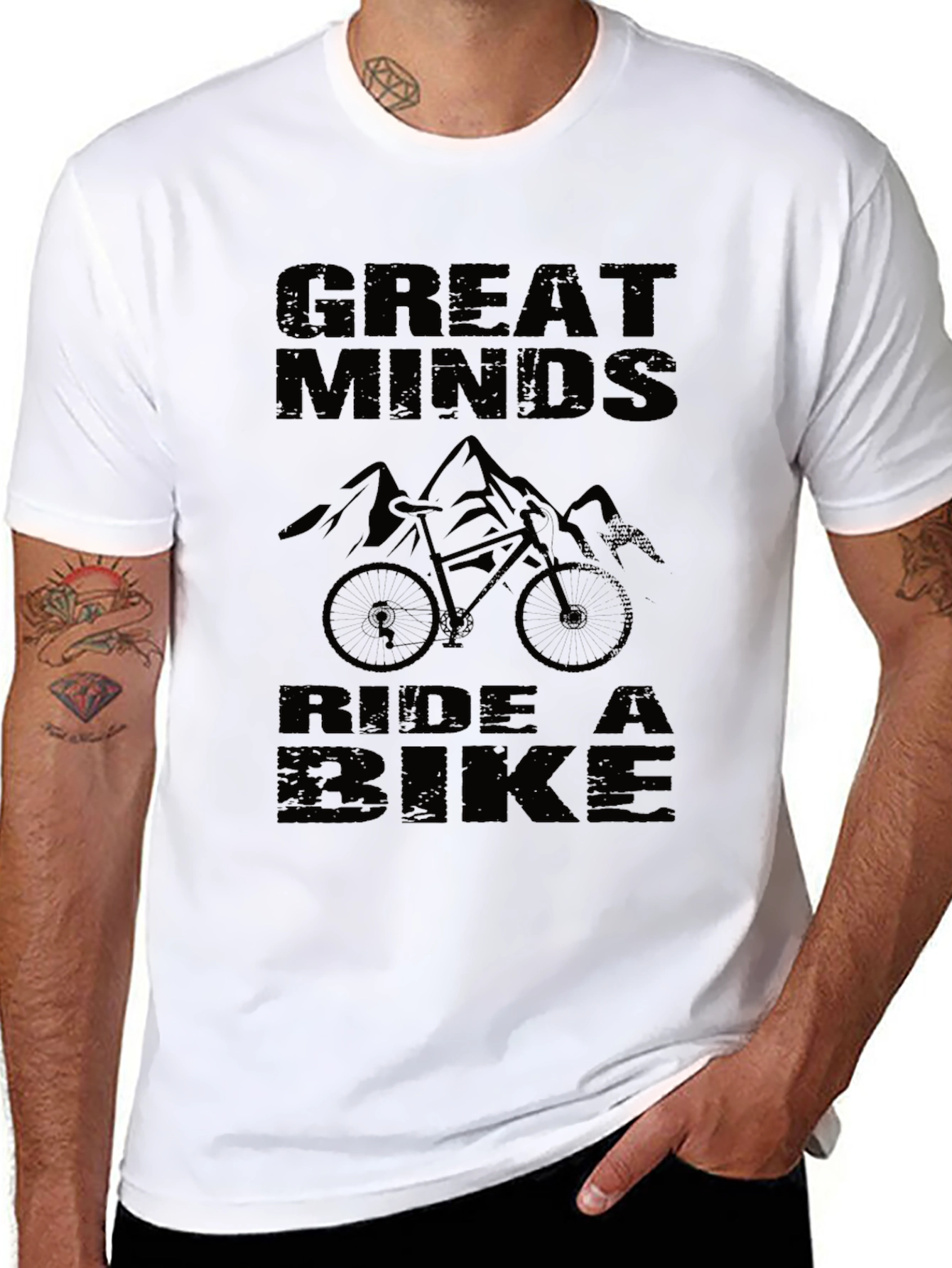 Great Minds Ride A Bike Graphic T-Shirt