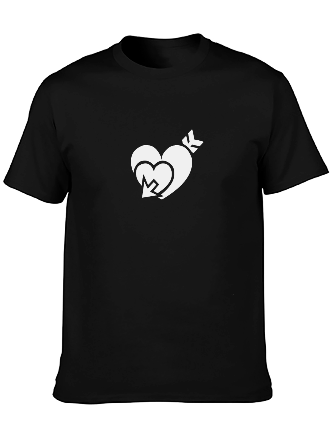 Heart & Arrow Graphic Black T-Shirt