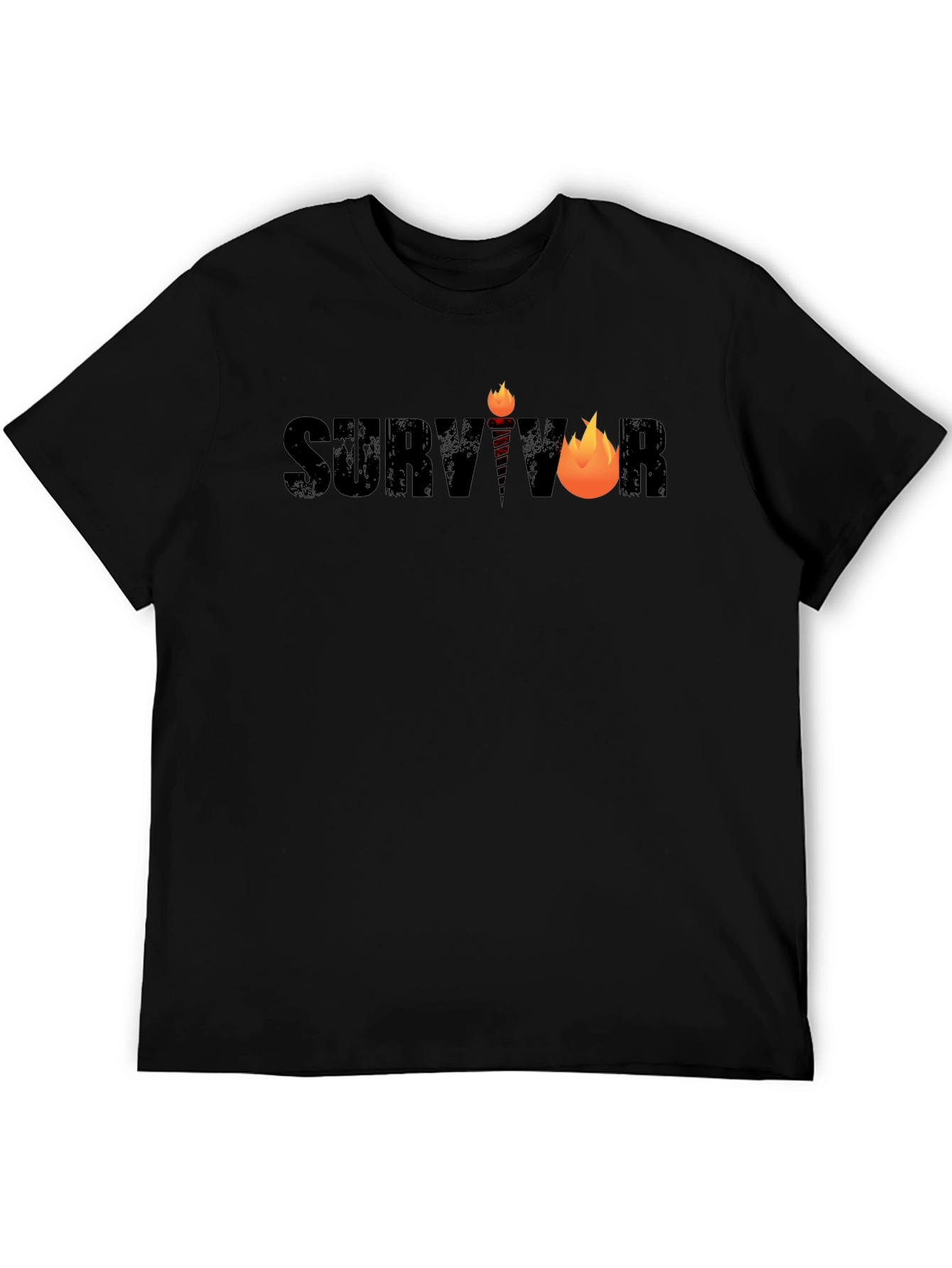 Survivor Graphic T-Shirt - Black