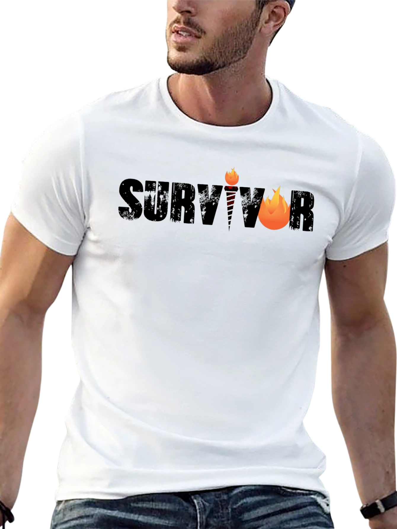 Survivor Graphic T-Shirt - Black