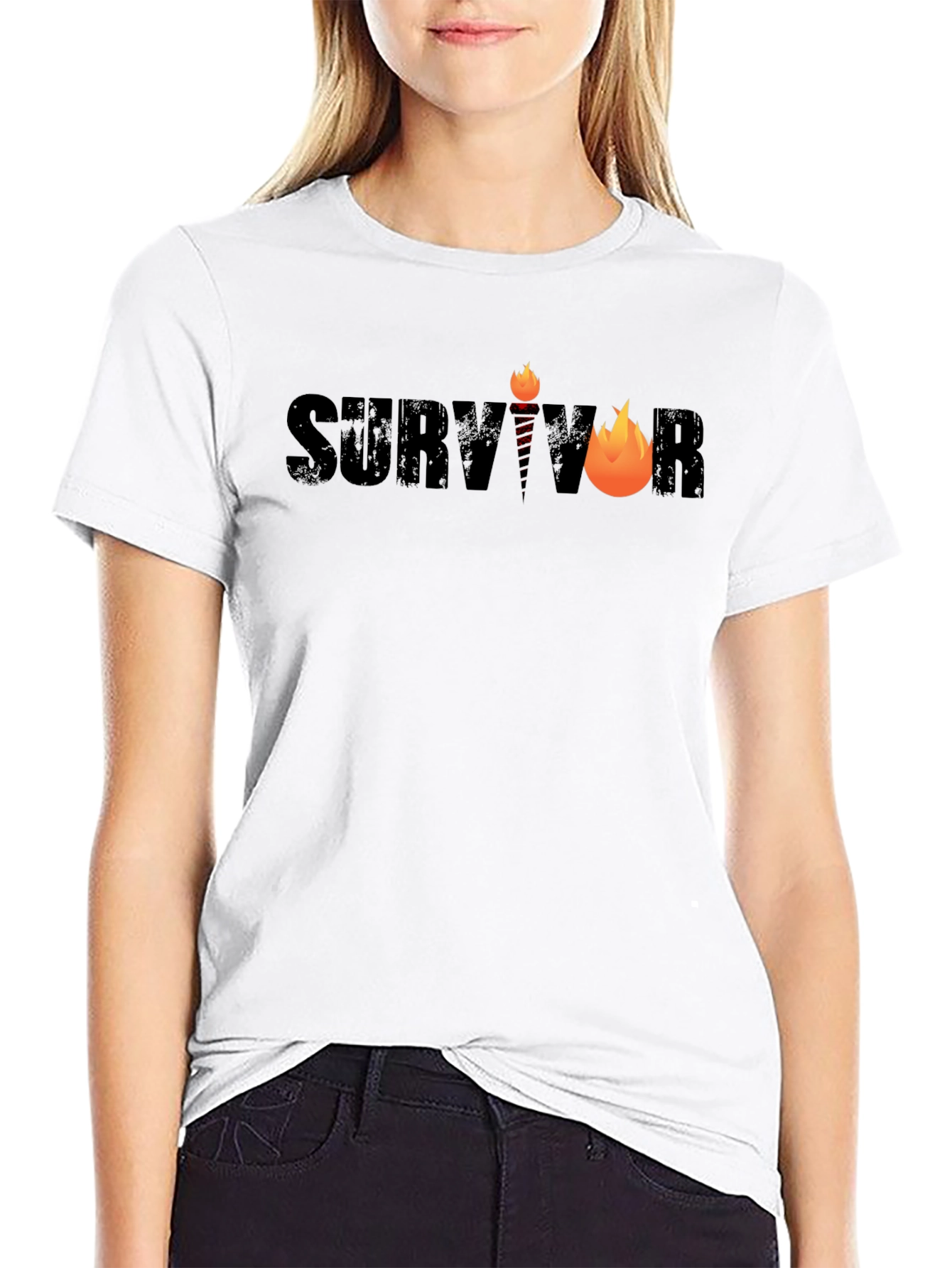 Survivor Graphic T-Shirt - Black