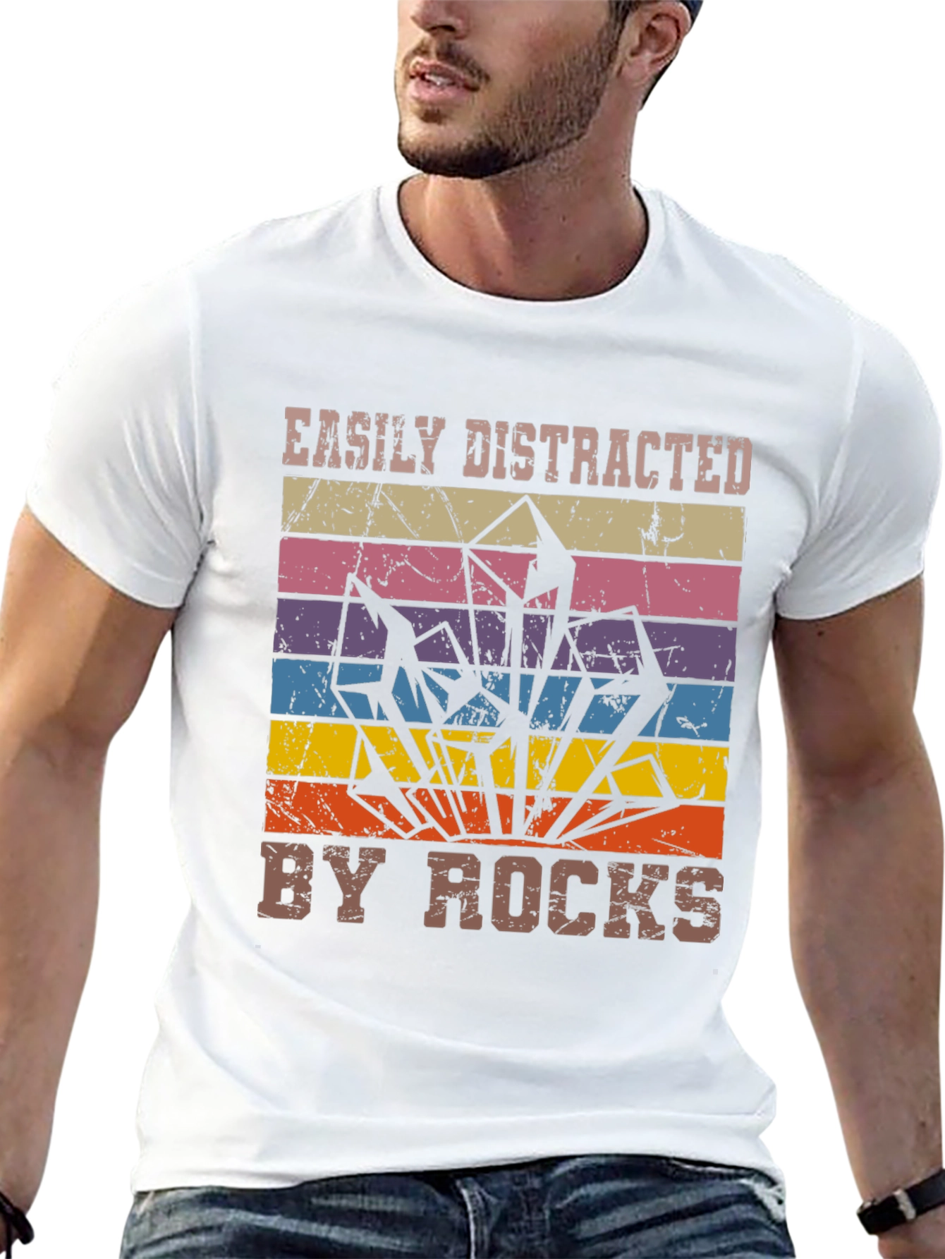 Easily Distracted By Rocks Graphic Tee