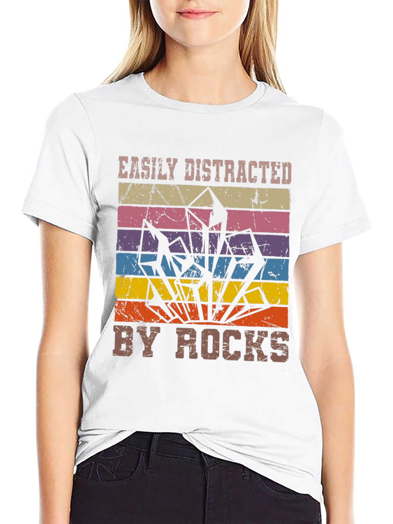 Easily Distracted By Rocks Graphic Tee