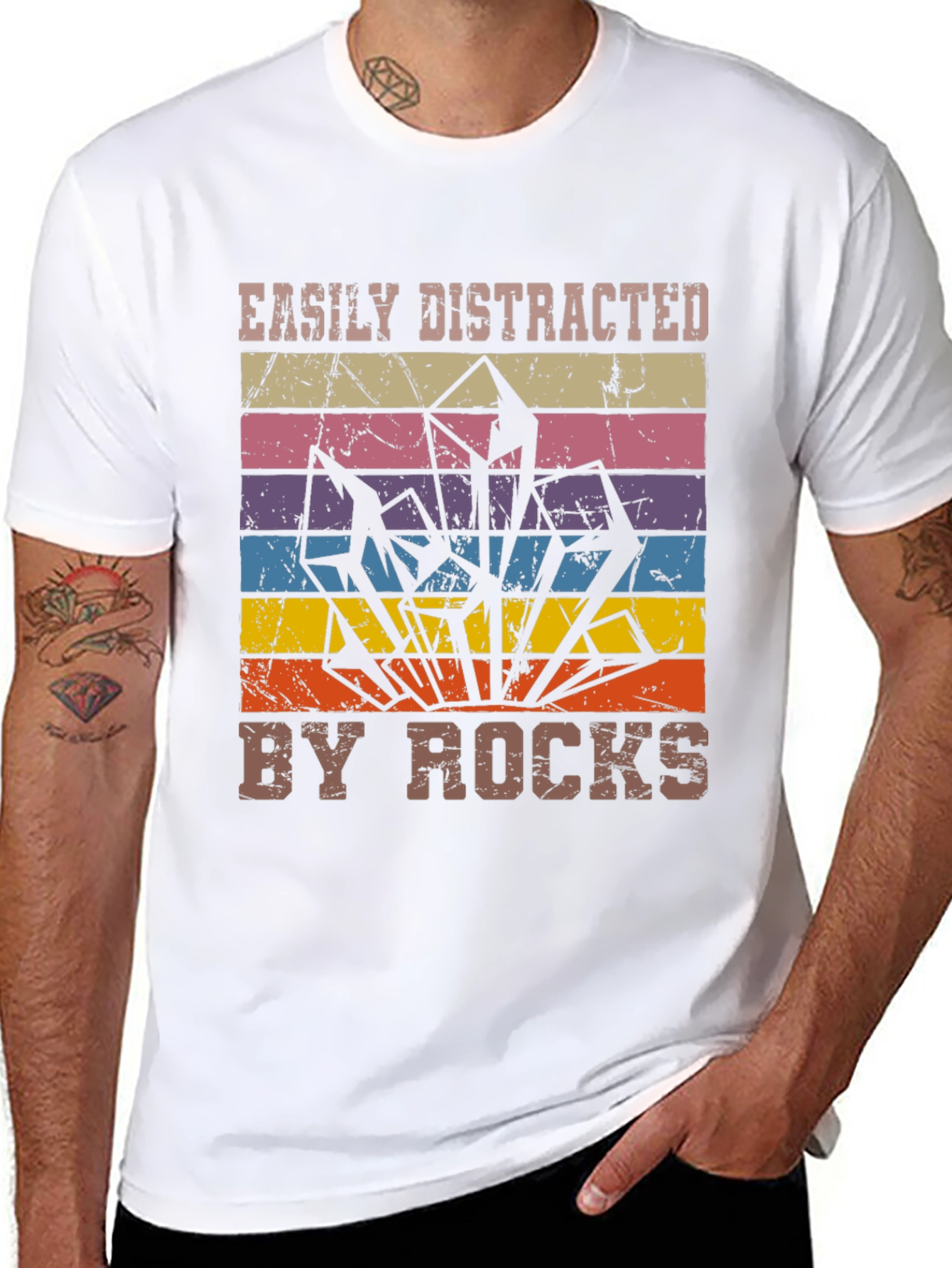 Easily Distracted By Rocks Graphic Tee