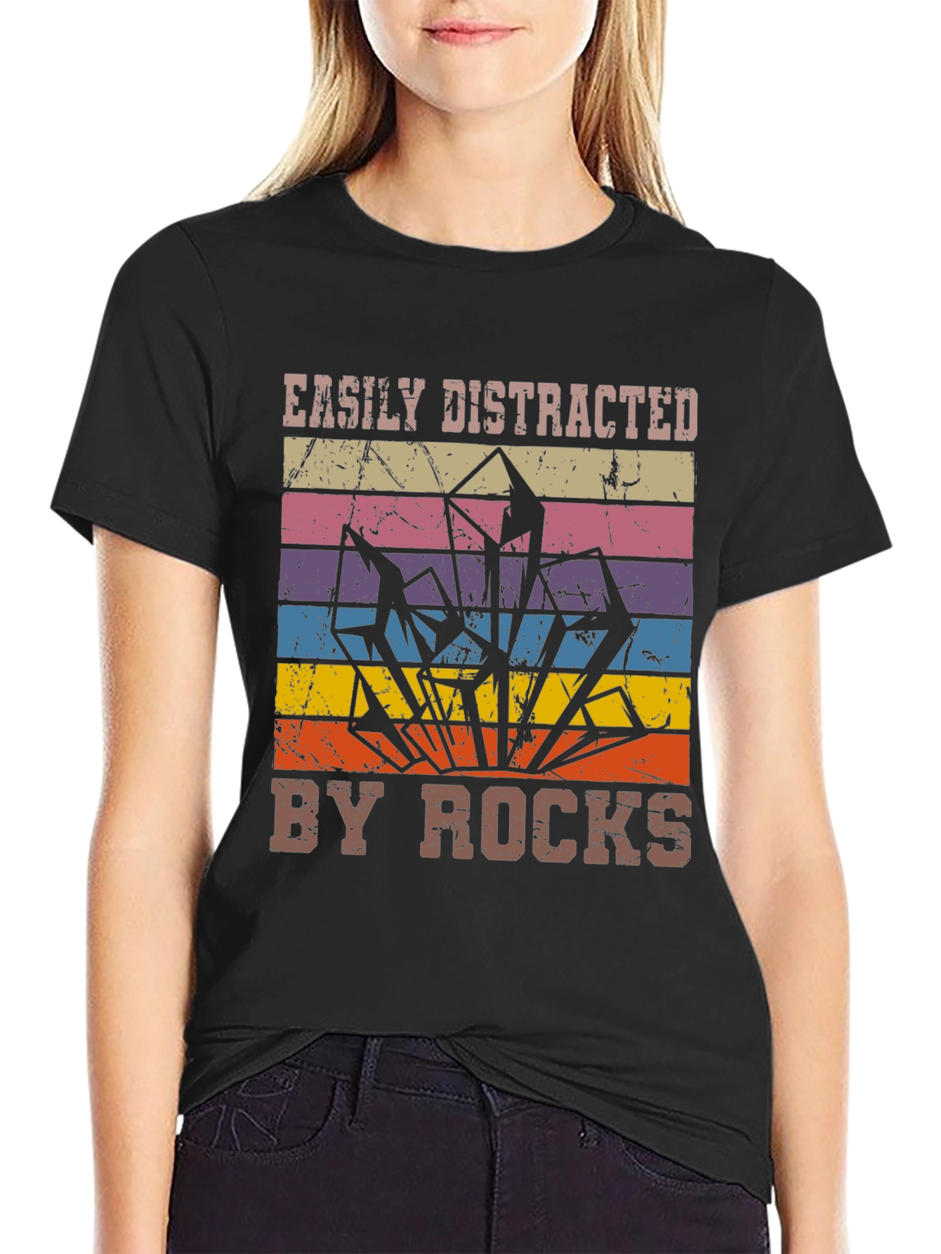 Easily Distracted By Rocks Graphic Tee