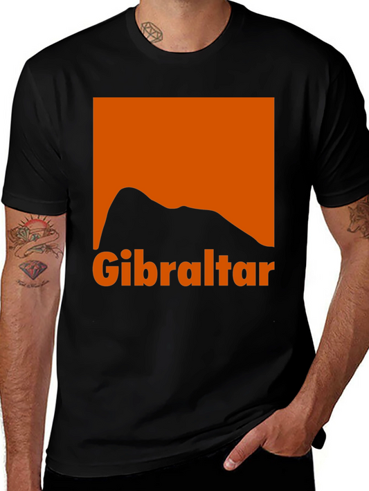 Gibraltar Graphic Tee - Black Cotton T-Shirt