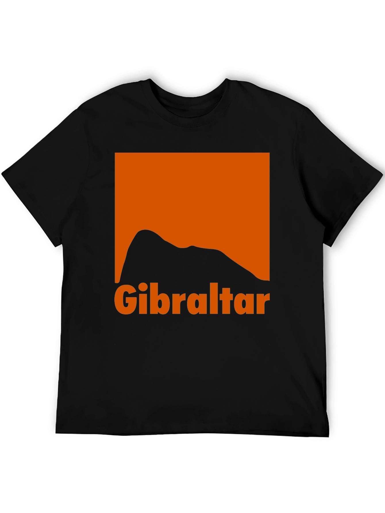 Gibraltar Graphic Tee - Black Cotton T-Shirt