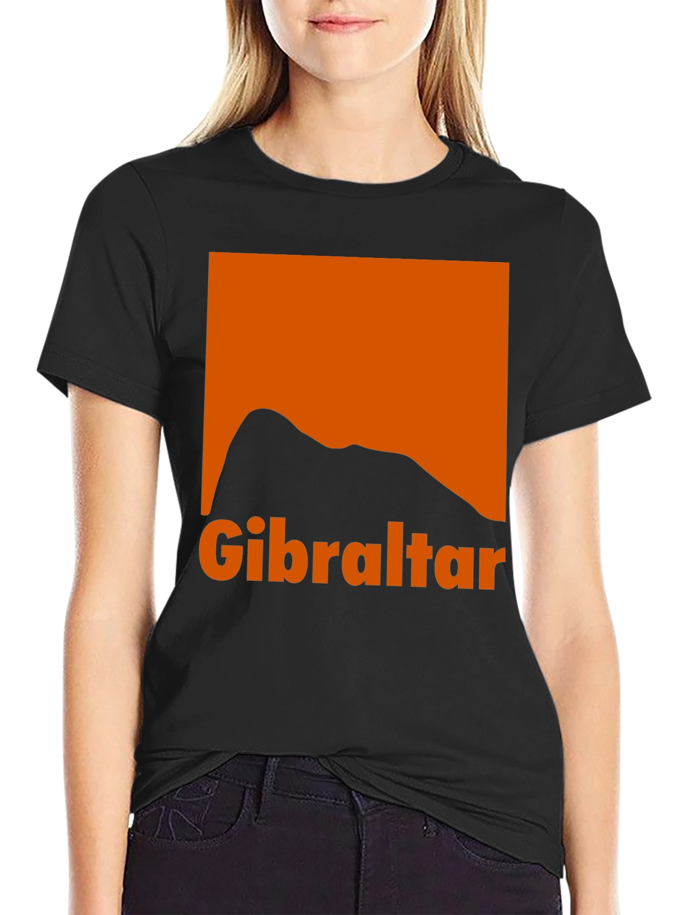 Gibraltar Graphic Tee - Black Cotton T-Shirt