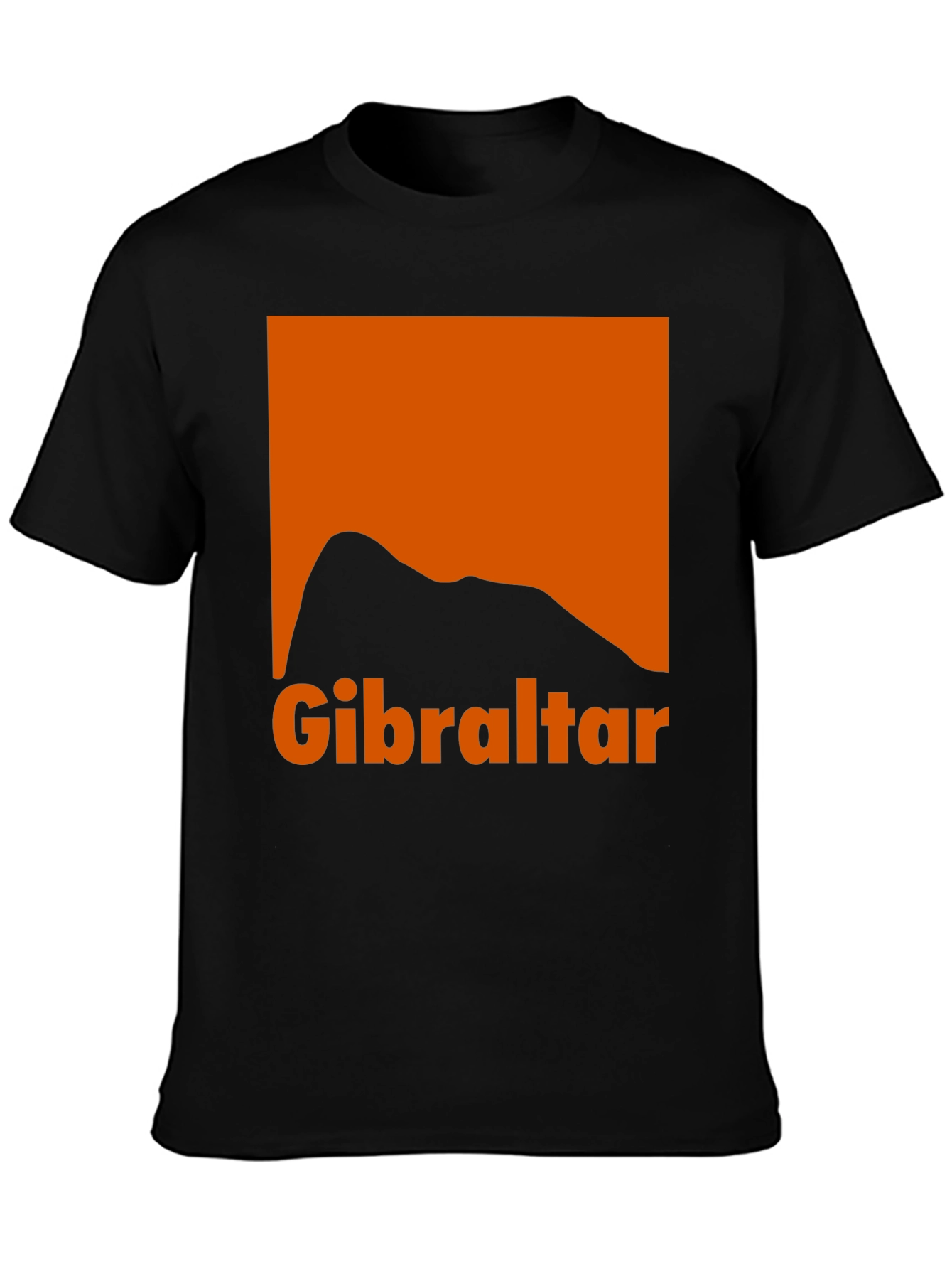 Gibraltar Graphic Tee - Black Cotton T-Shirt