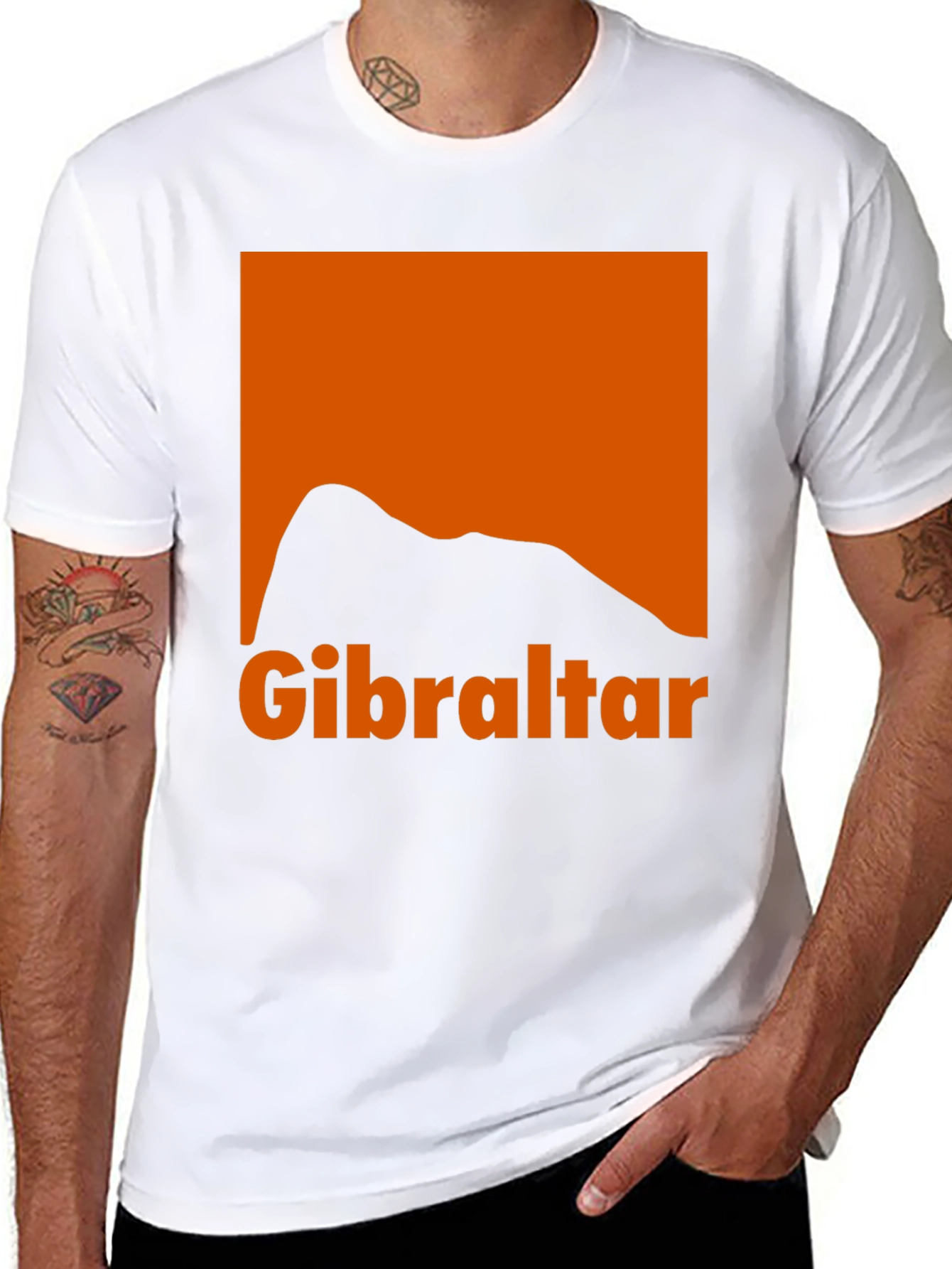 Gibraltar Graphic Tee - Black Cotton T-Shirt