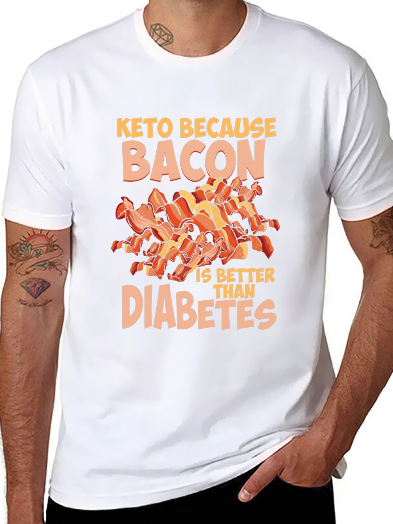 Keto Because Bacon is Better Than Diabetes T-Shirt