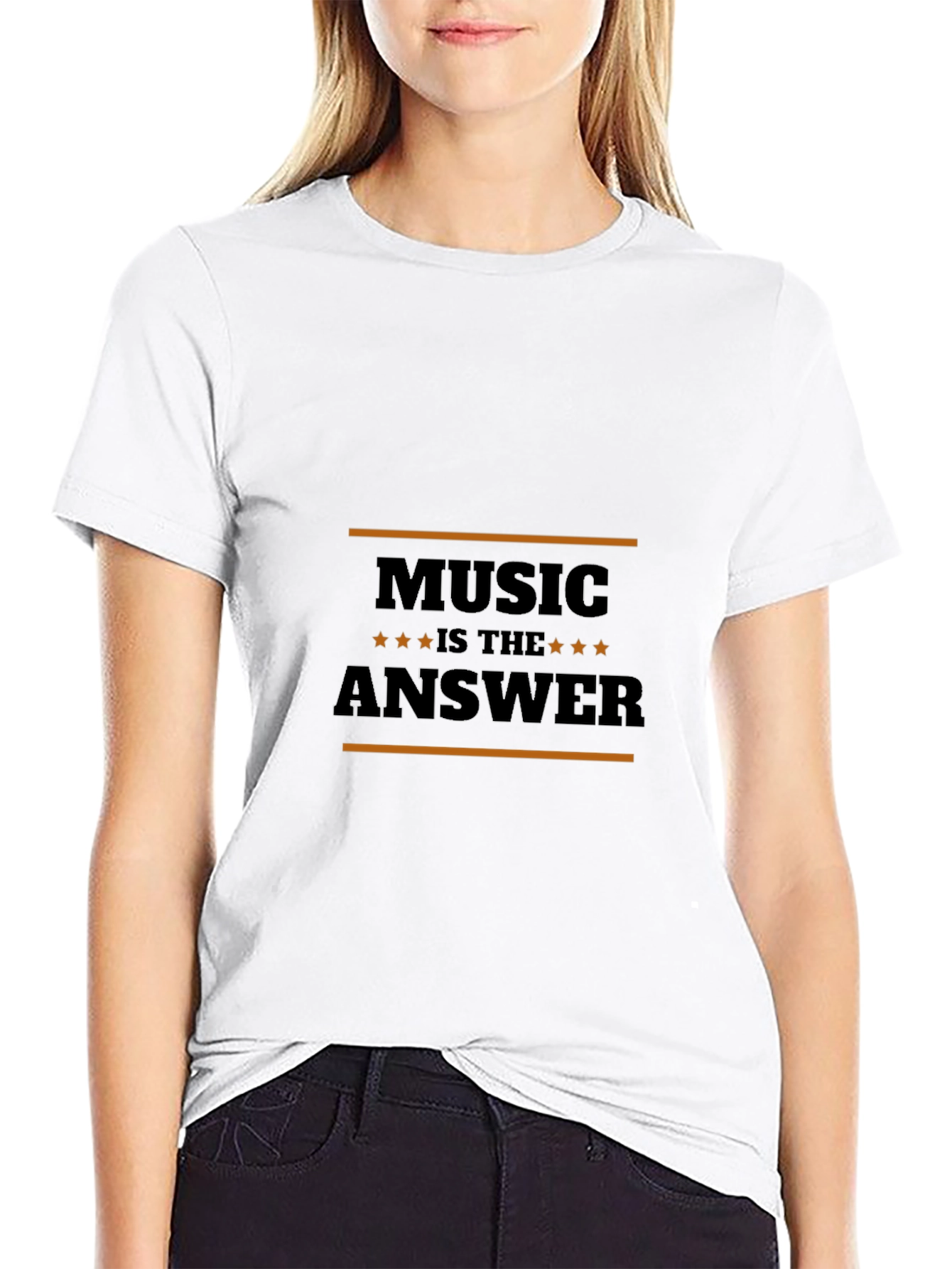 Music is the Answer Black T-Shirt