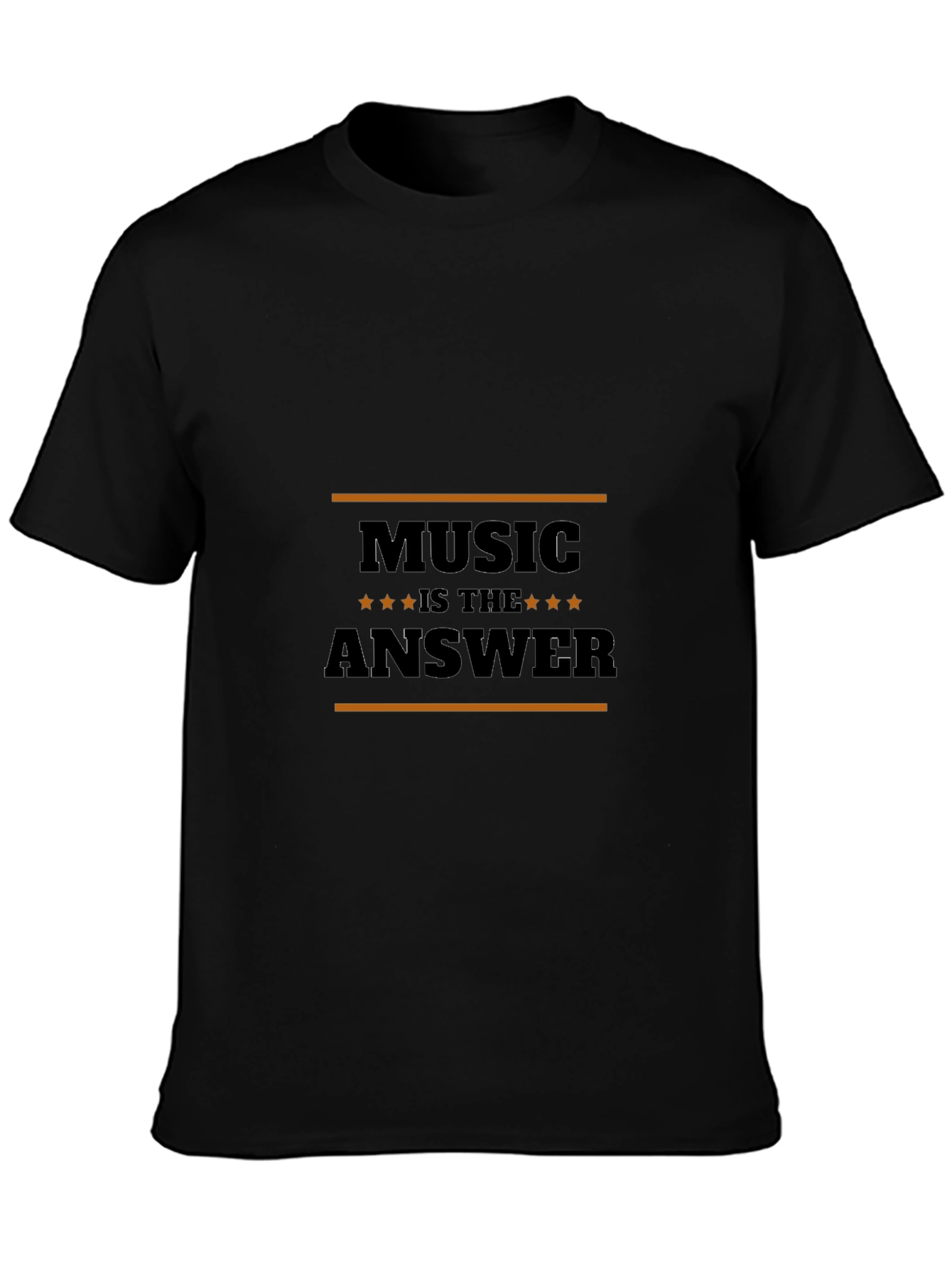 Music is the Answer Black T-Shirt