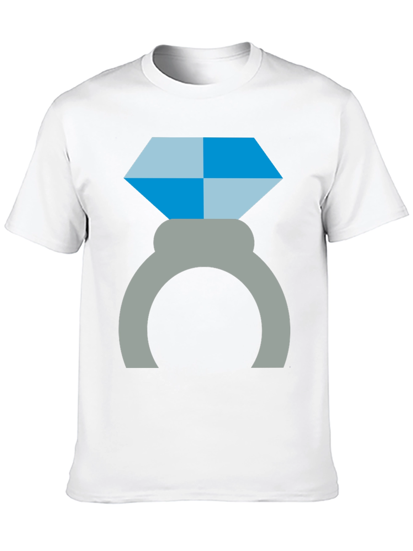 Diamond Ring Graphic Tee - Engagement Proposal Shirt