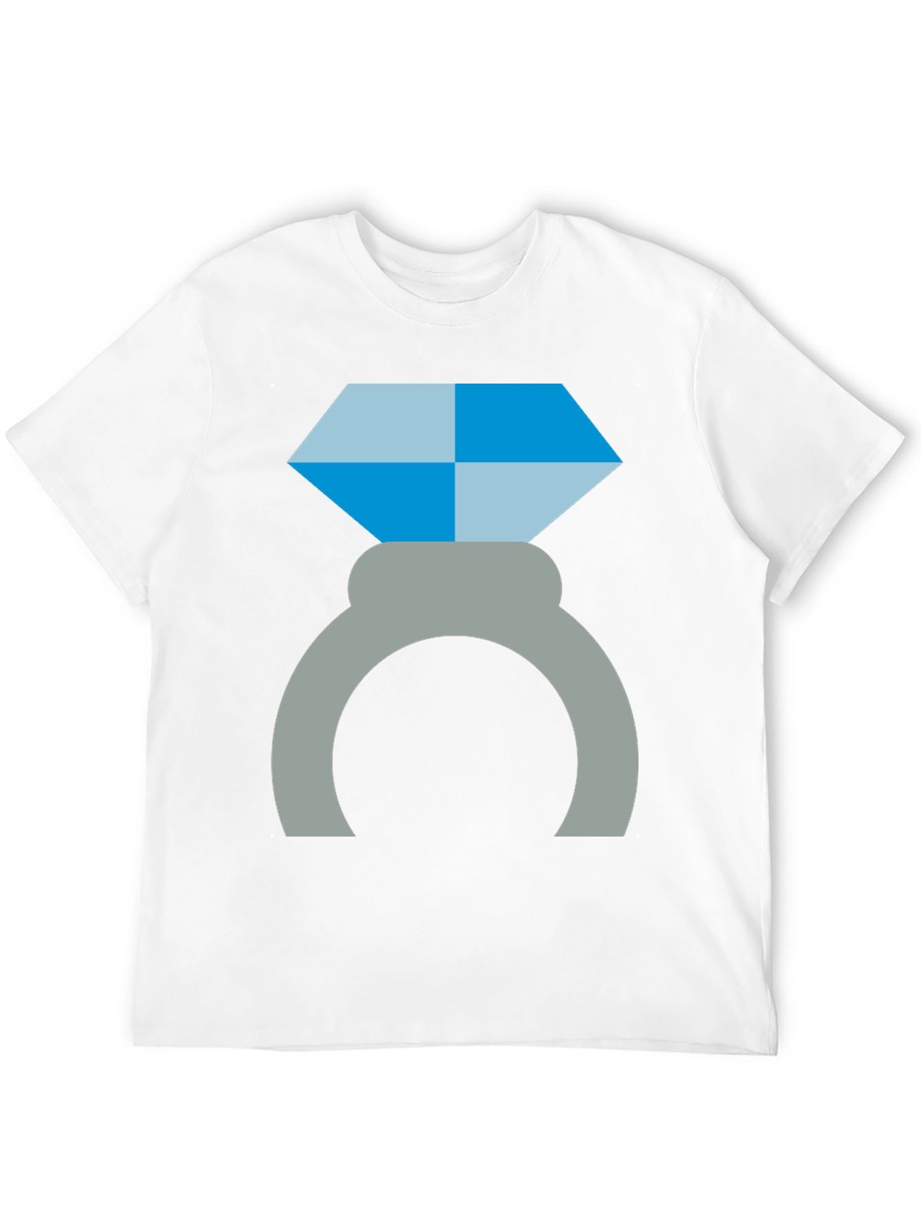 Diamond Ring Graphic Tee - Engagement Proposal Shirt