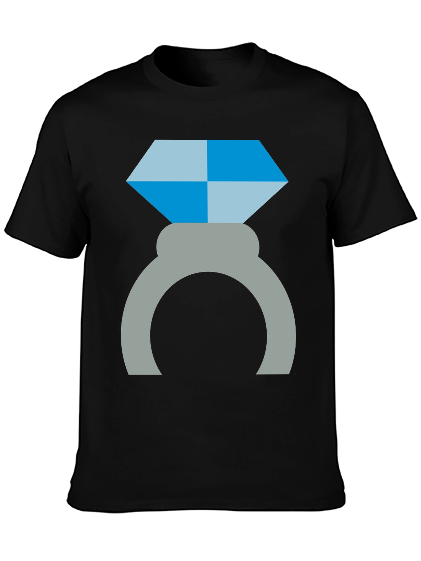 Diamond Ring Graphic Tee - Engagement Proposal Shirt