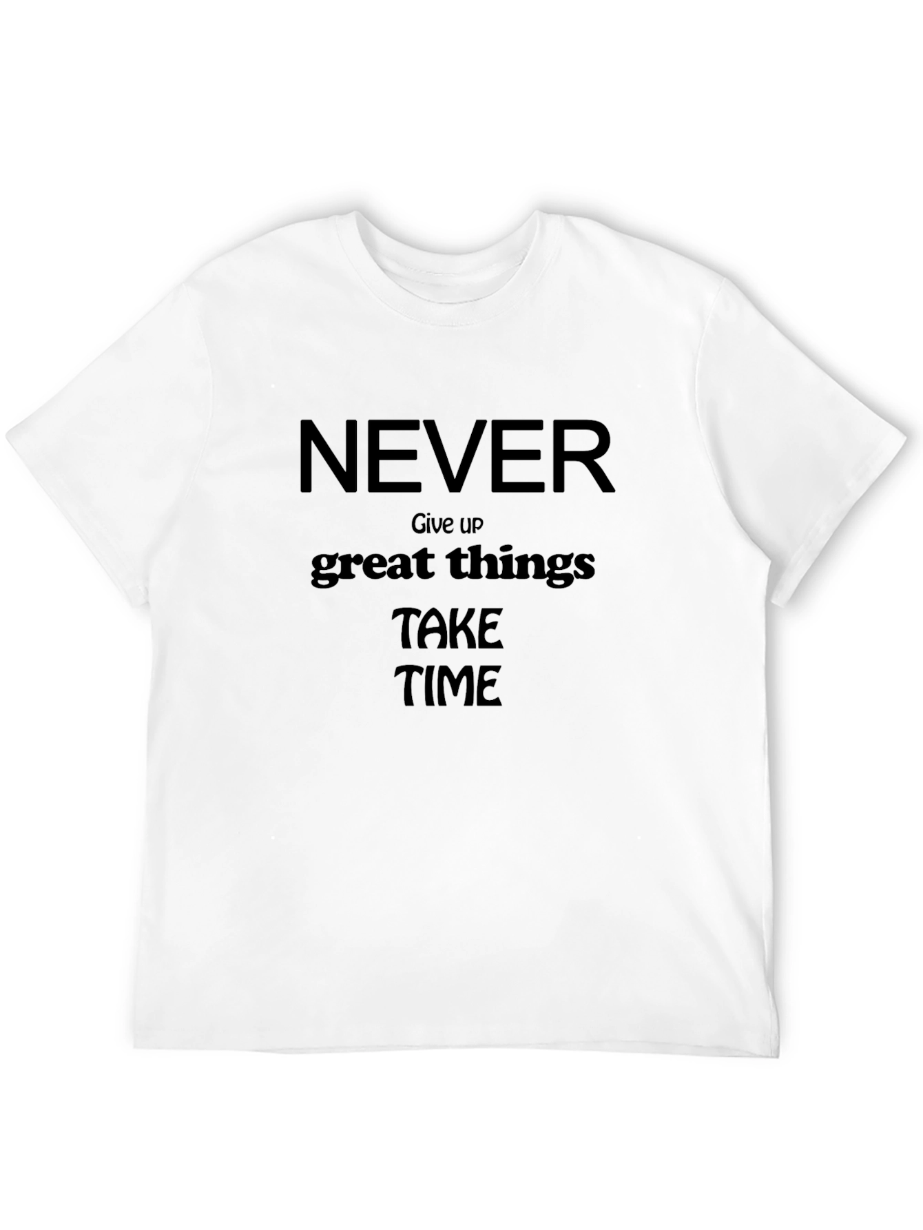 Inspirational Graphic Tee - Never Give Up