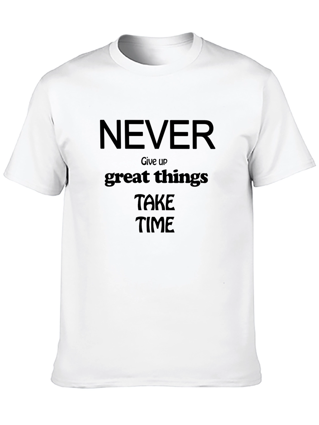 Inspirational Graphic Tee - Never Give Up