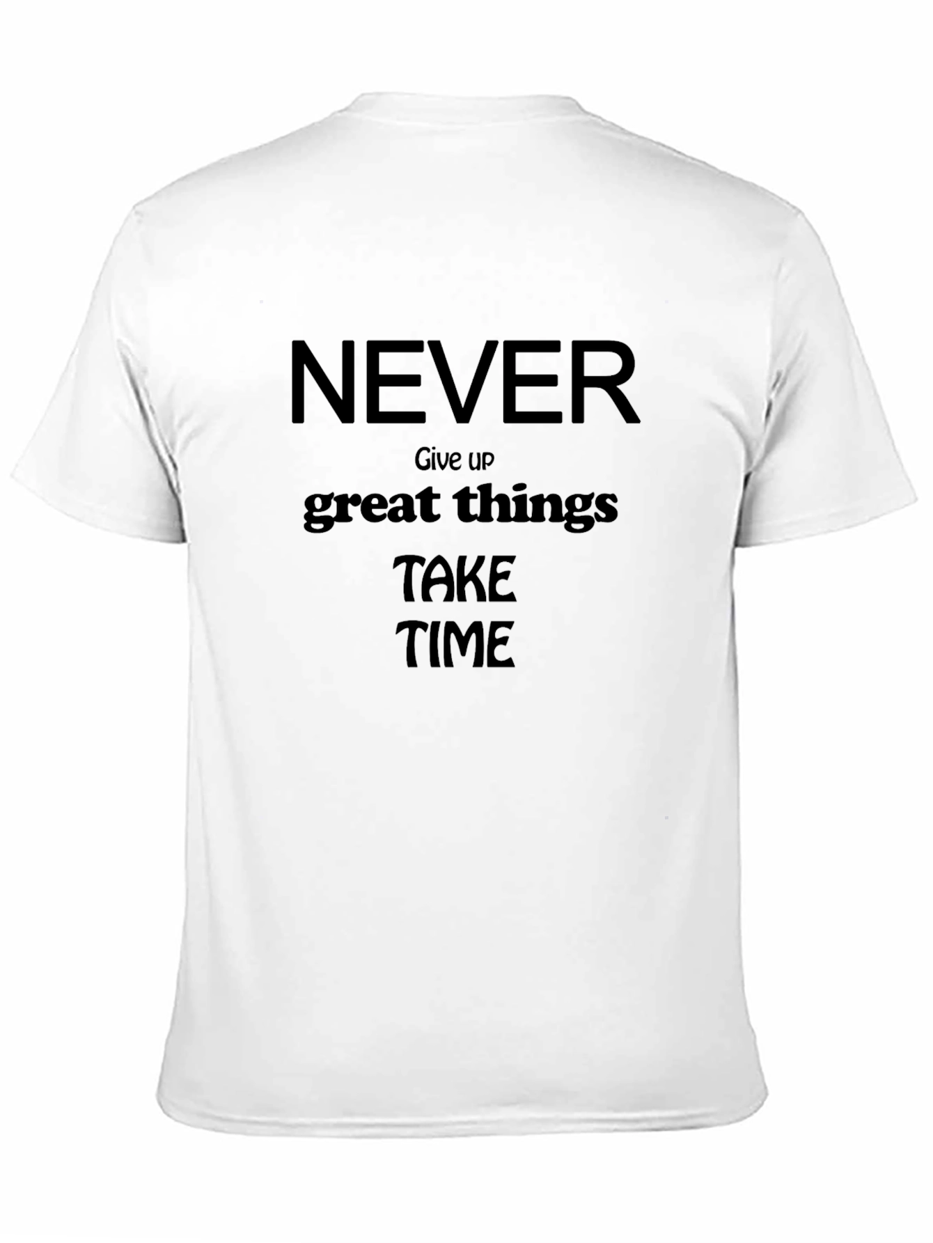 Inspirational Graphic Tee - Never Give Up