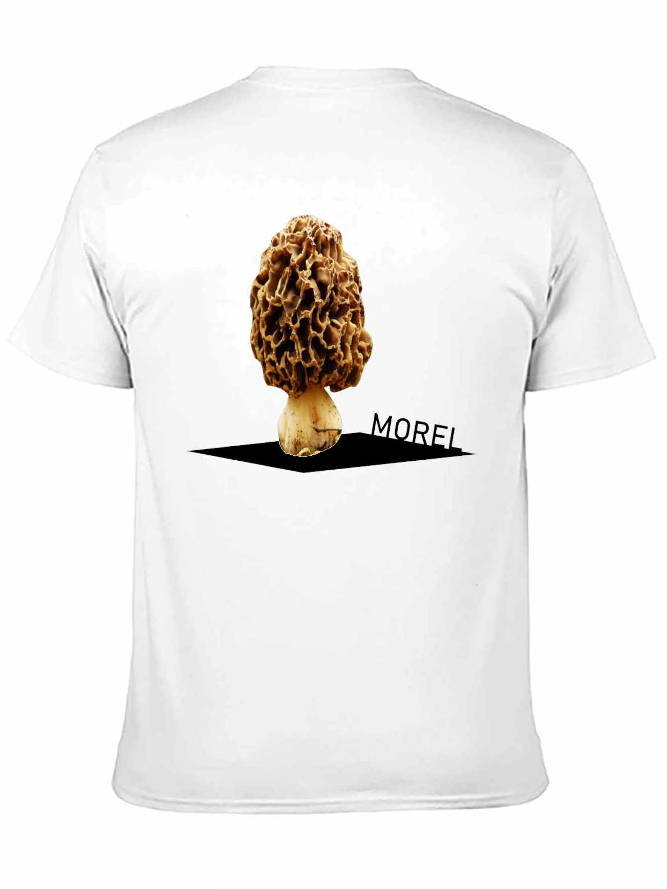 Morel Mushroom Graphic Tee - Unique Black T-Shirt