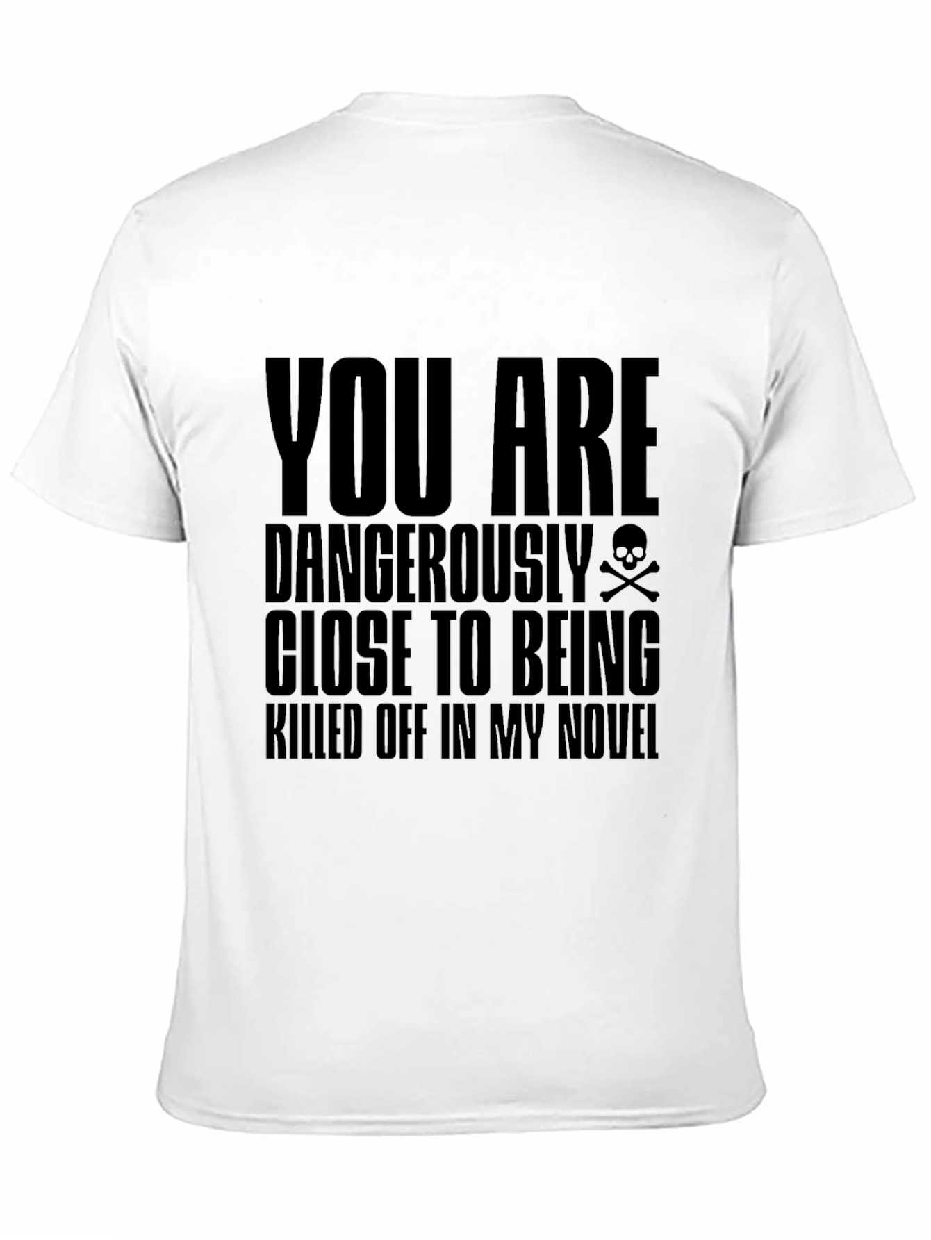 Humorous Novel Threat Black T-Shirt