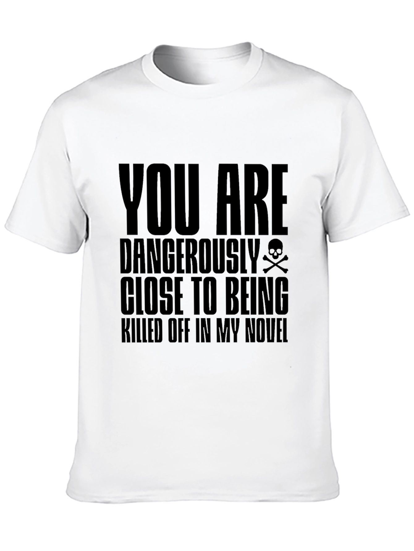 Humorous Novel Threat Black T-Shirt