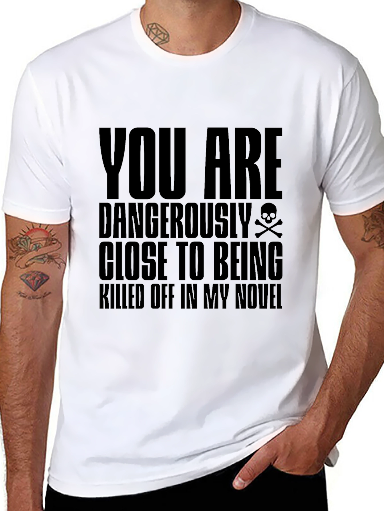 Humorous Novel Threat Black T-Shirt