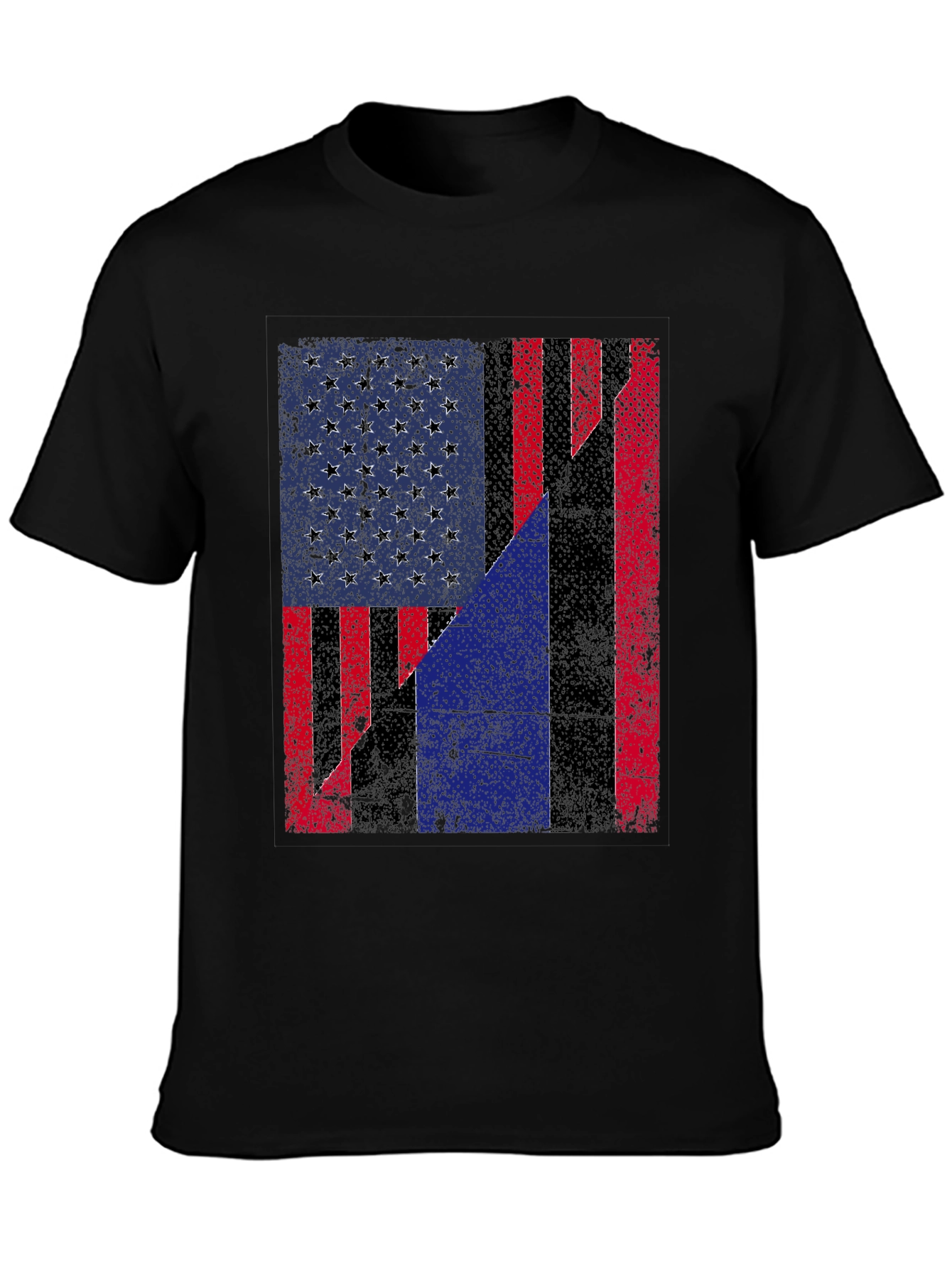 American Flag Distressed Graphic Tee
