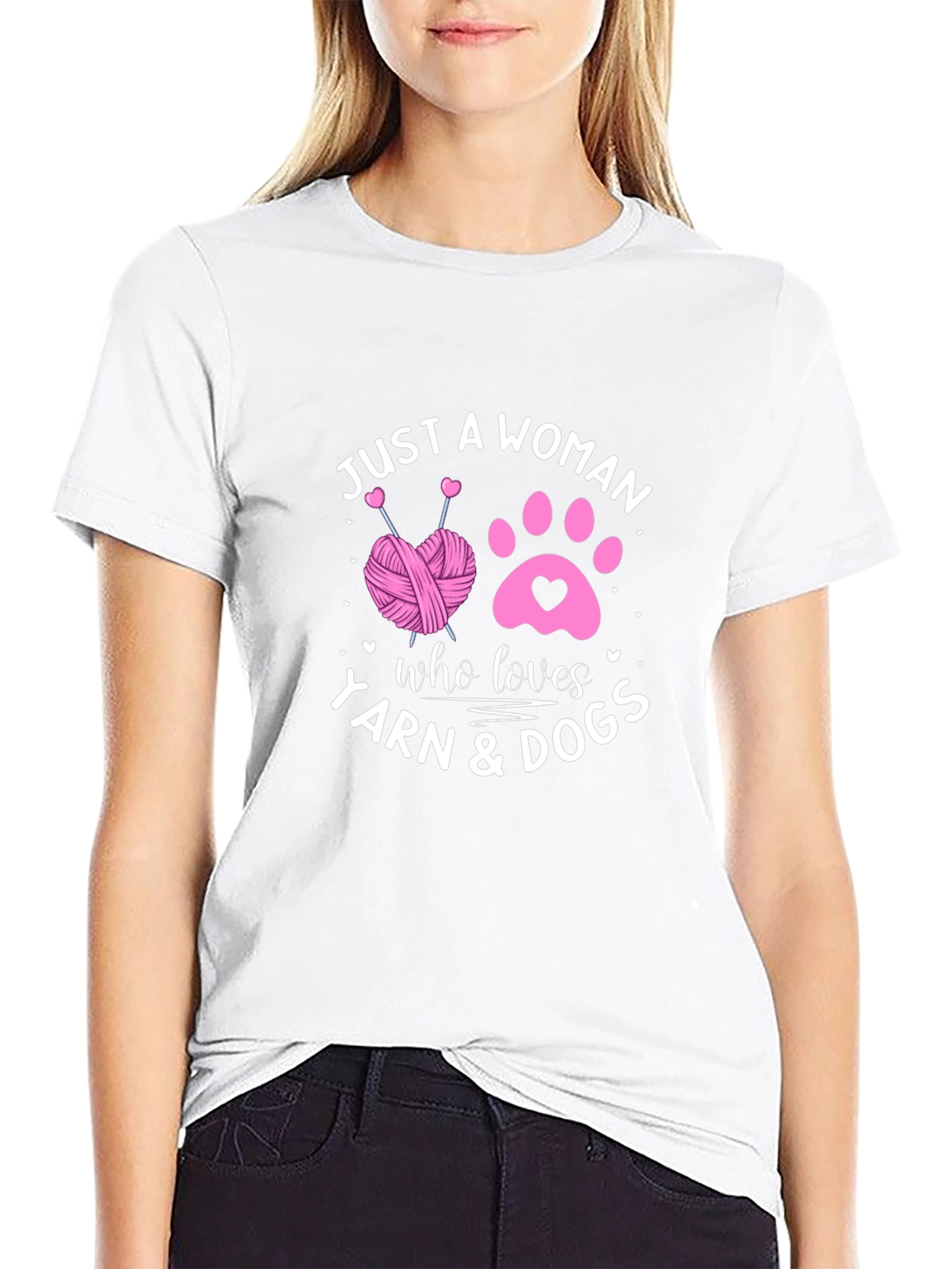Just A Woman Who Loves Yarn & Dogs T-Shirt