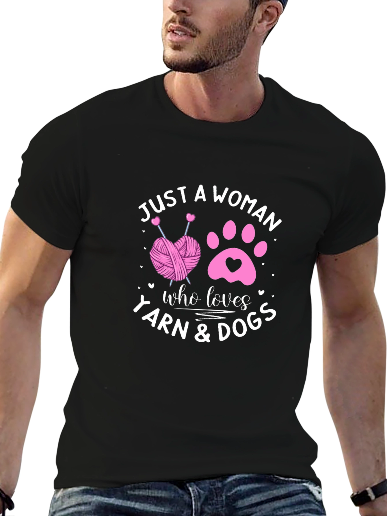 Just A Woman Who Loves Yarn & Dogs T-Shirt
