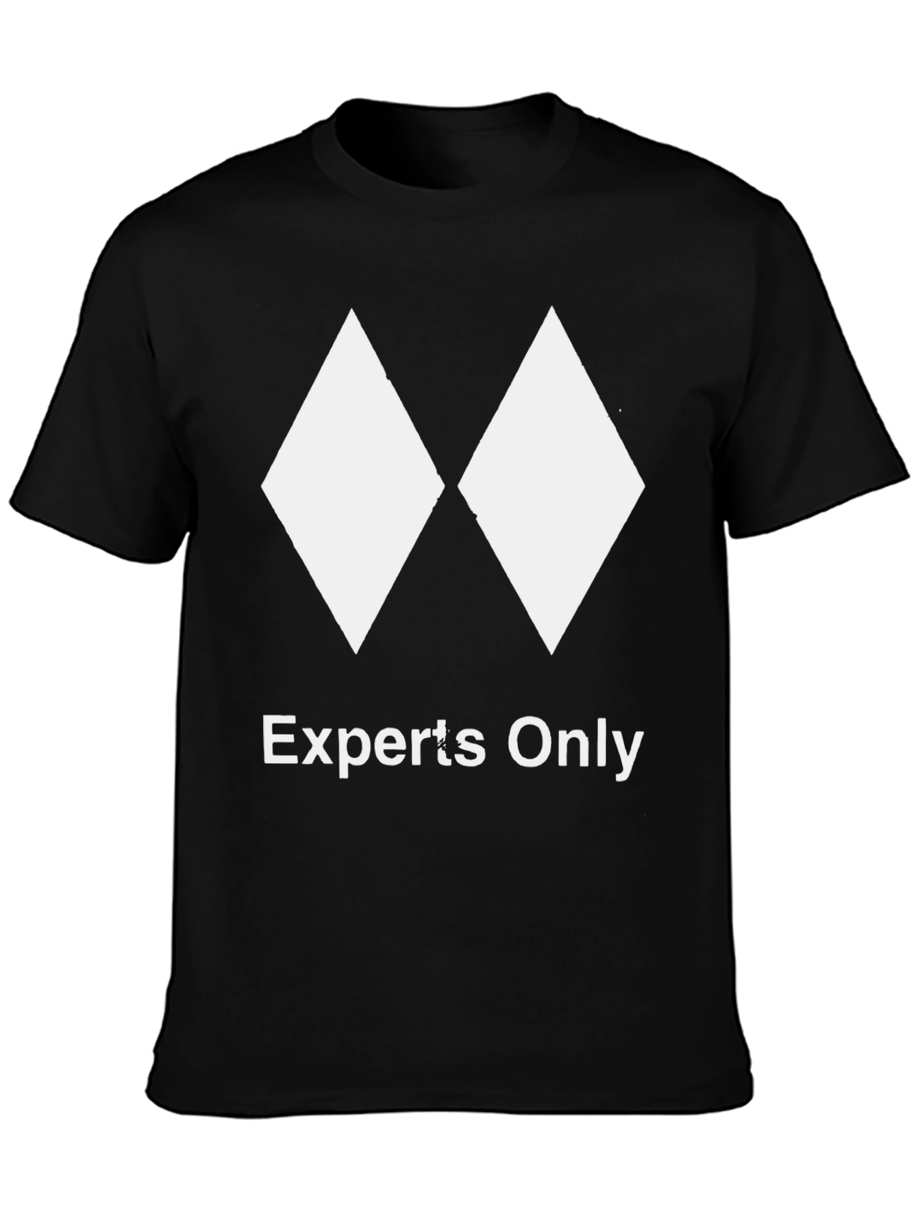 Experts Only Black T-Shirt - Diamond Ski Design