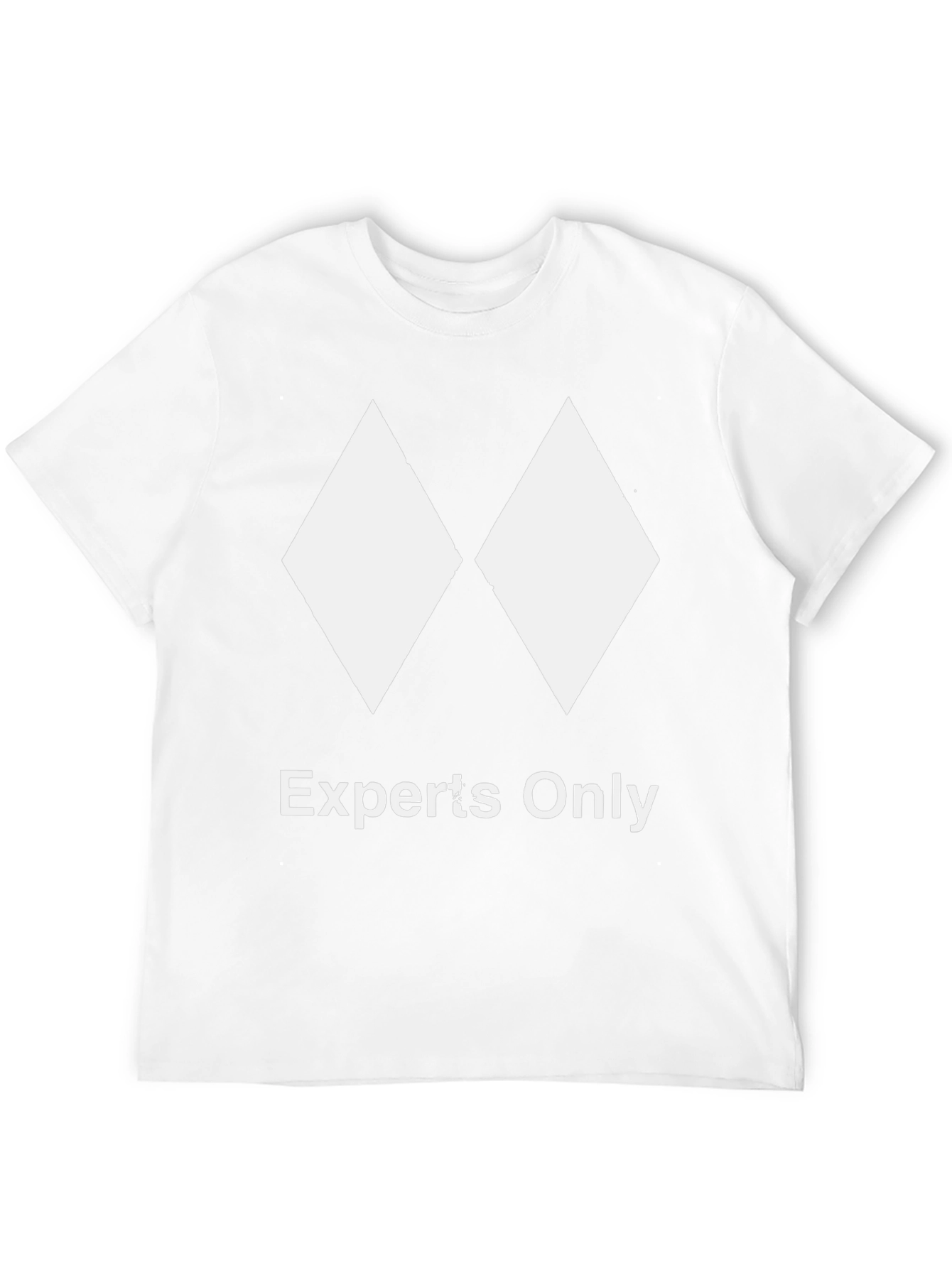 Experts Only Black T-Shirt - Diamond Ski Design