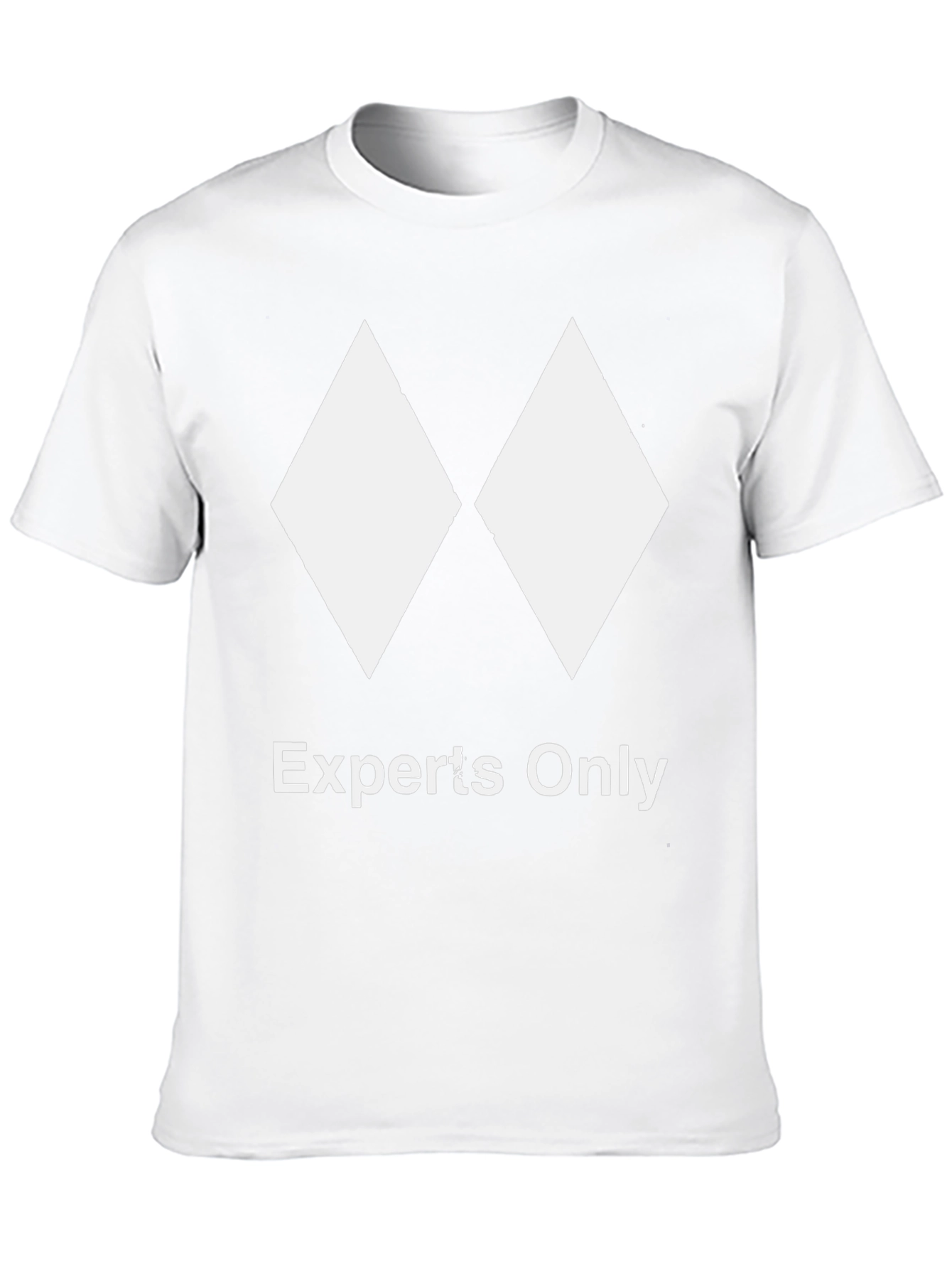 Experts Only Black T-Shirt - Diamond Ski Design