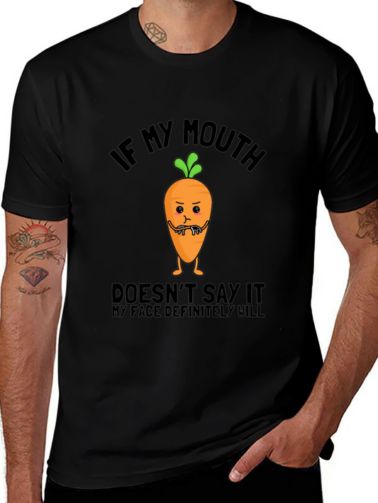 Sarcastic Carrot Graphic Tee - Funny Expression T-Shirt