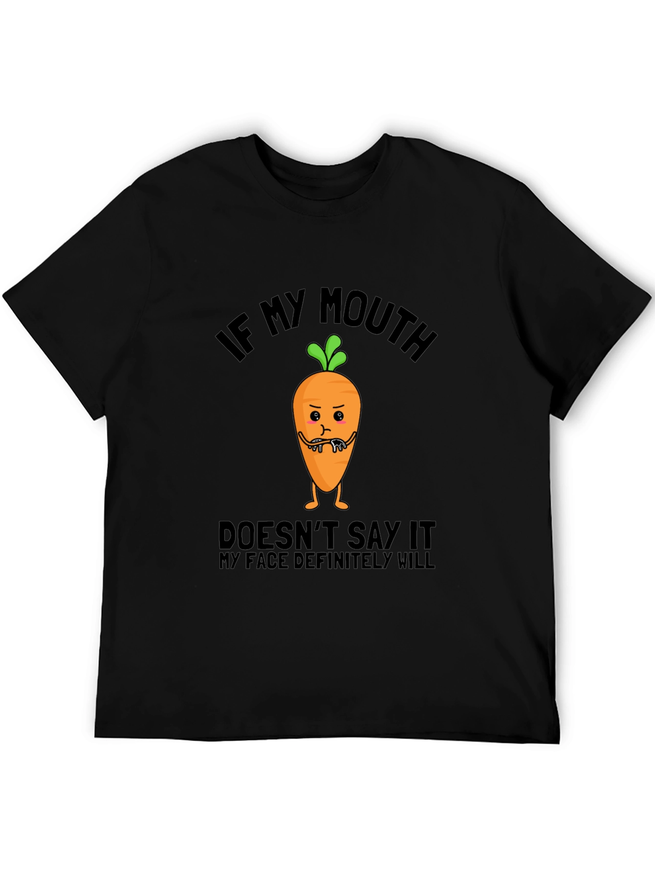 Sarcastic Carrot Graphic Tee - Funny Expression T-Shirt