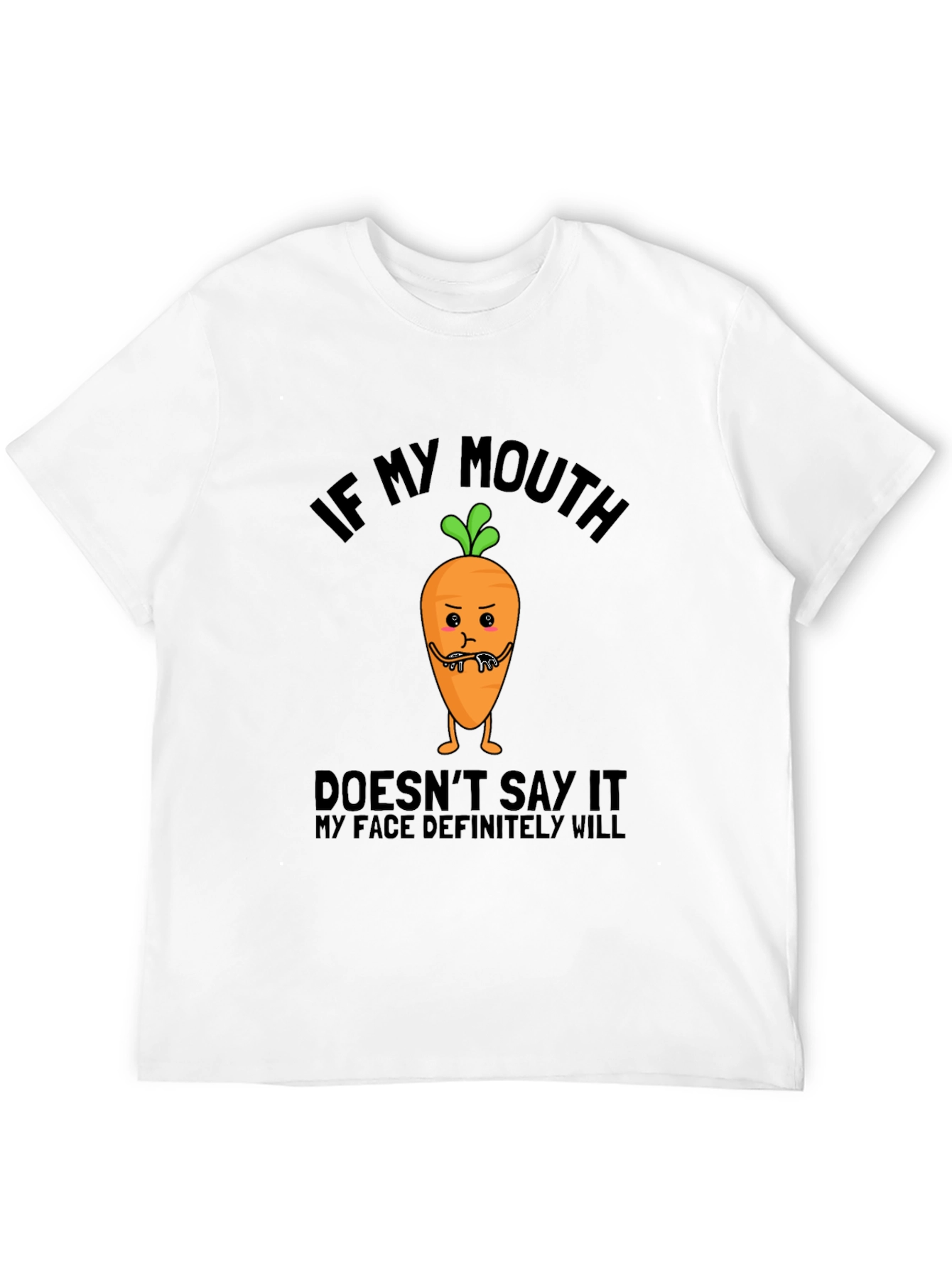 Sarcastic Carrot Graphic Tee - Funny Expression T-Shirt