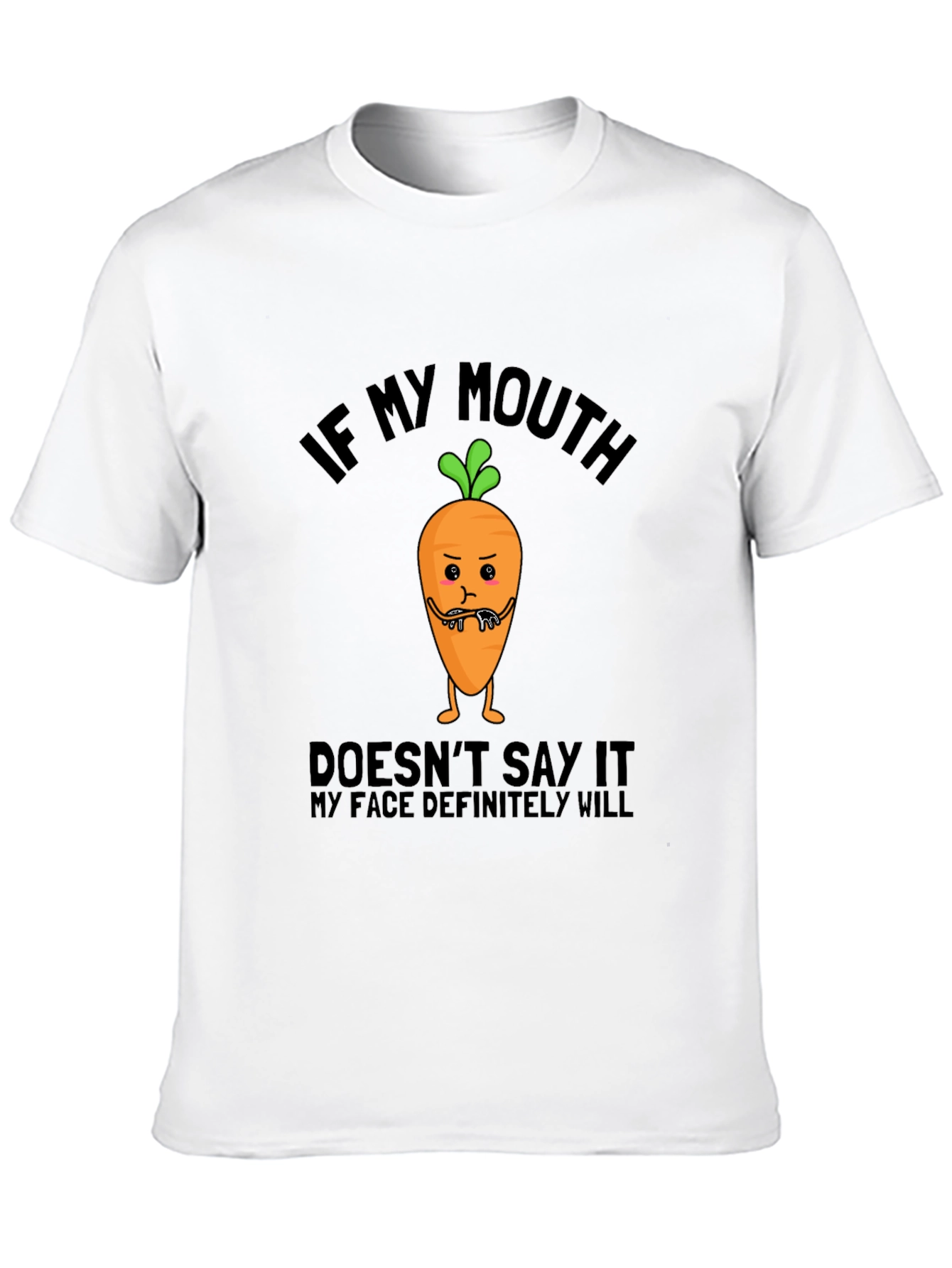 Sarcastic Carrot Graphic Tee - Funny Expression T-Shirt