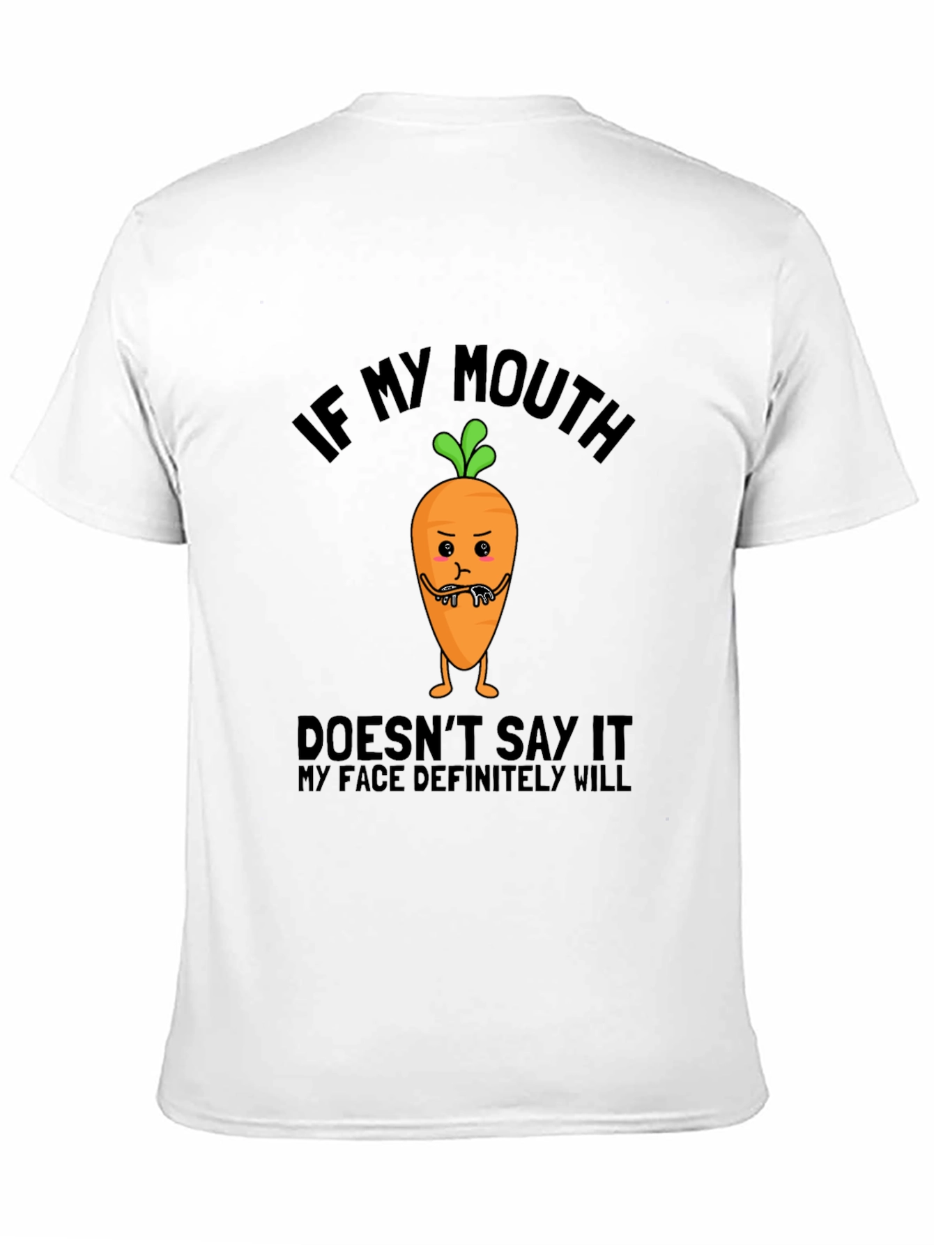 Sarcastic Carrot Graphic Tee - Funny Expression T-Shirt