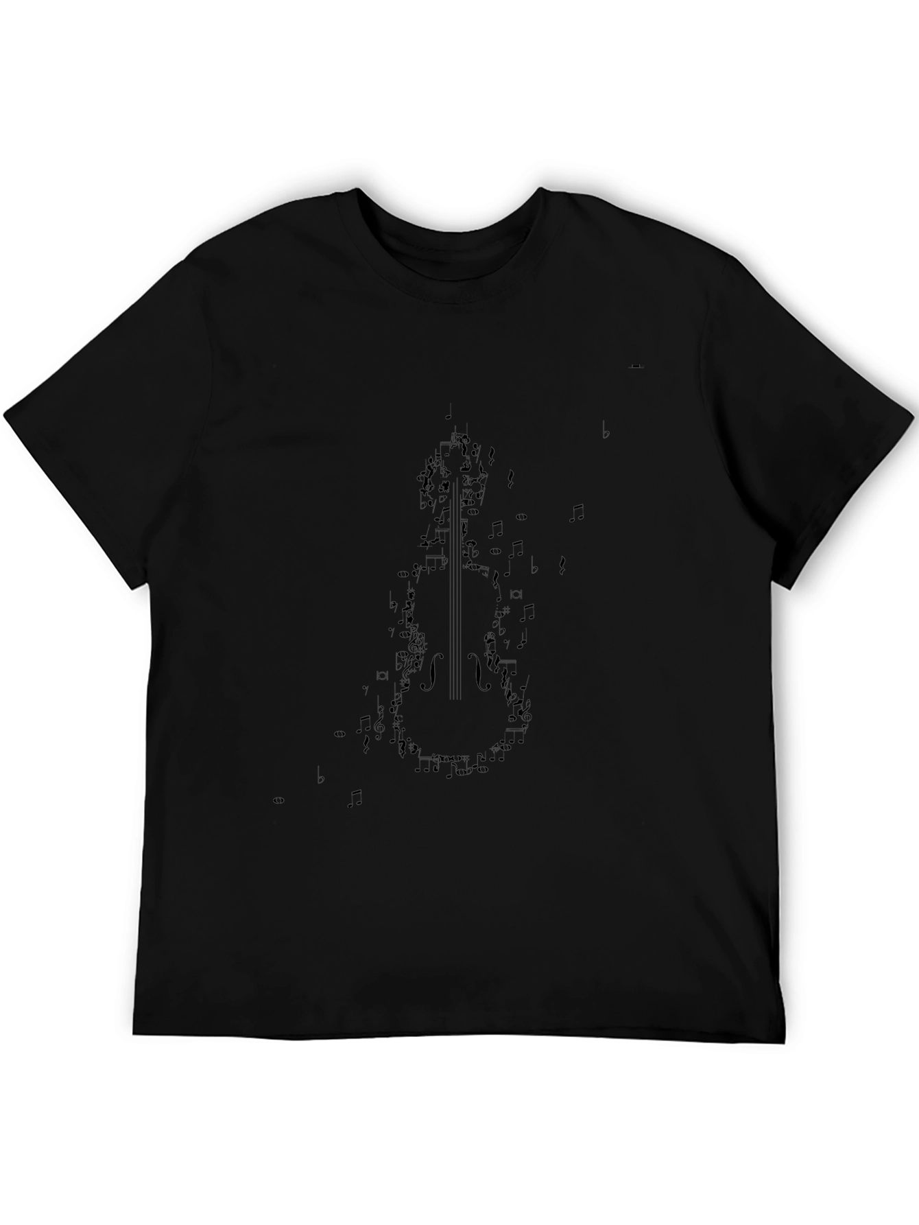 Violin Music Note T-Shirt - Black