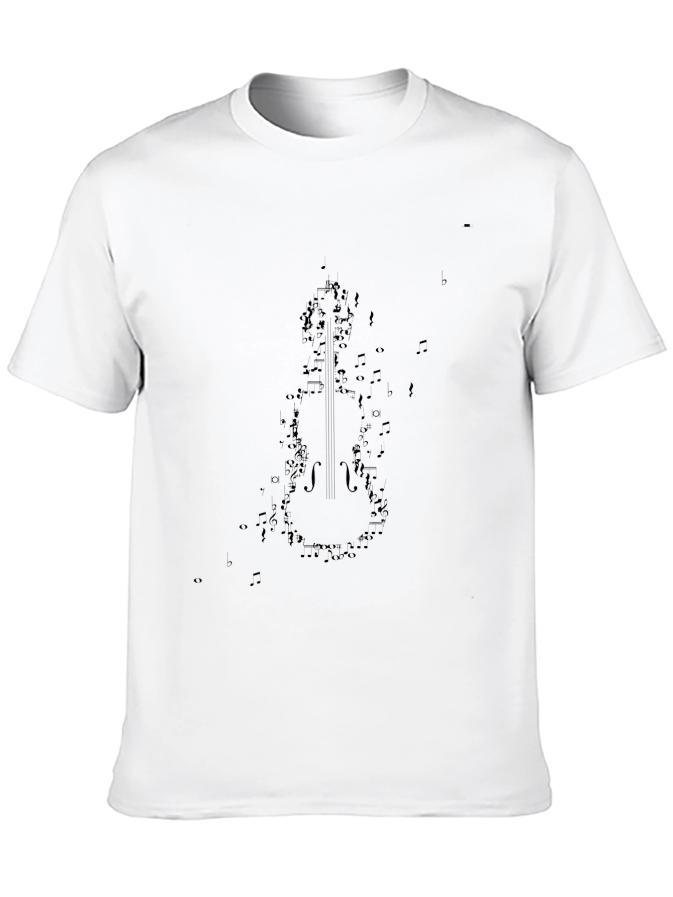 Violin Music Note T-Shirt - Black
