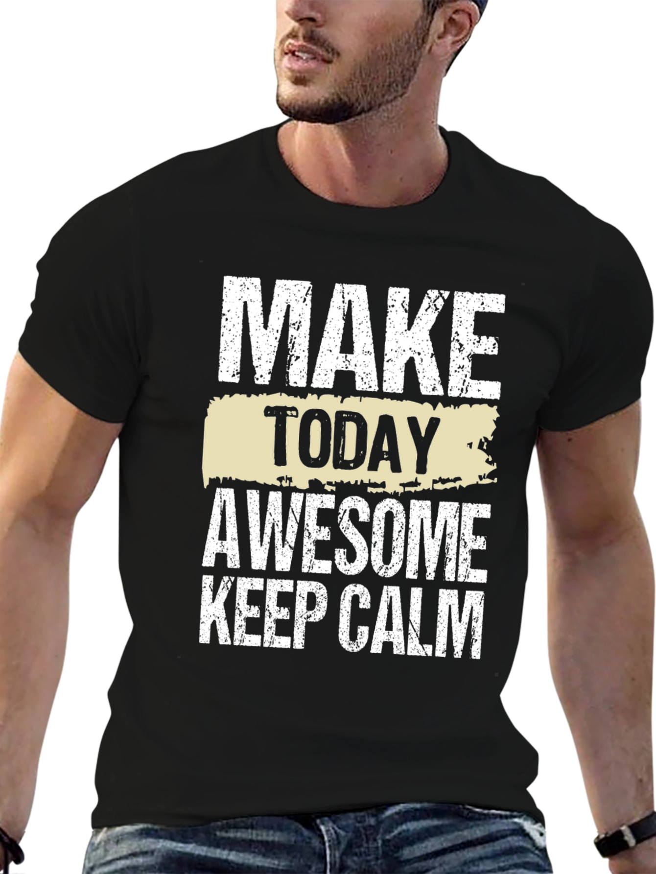 Make Today Awesome Mens Black Graphic Tee