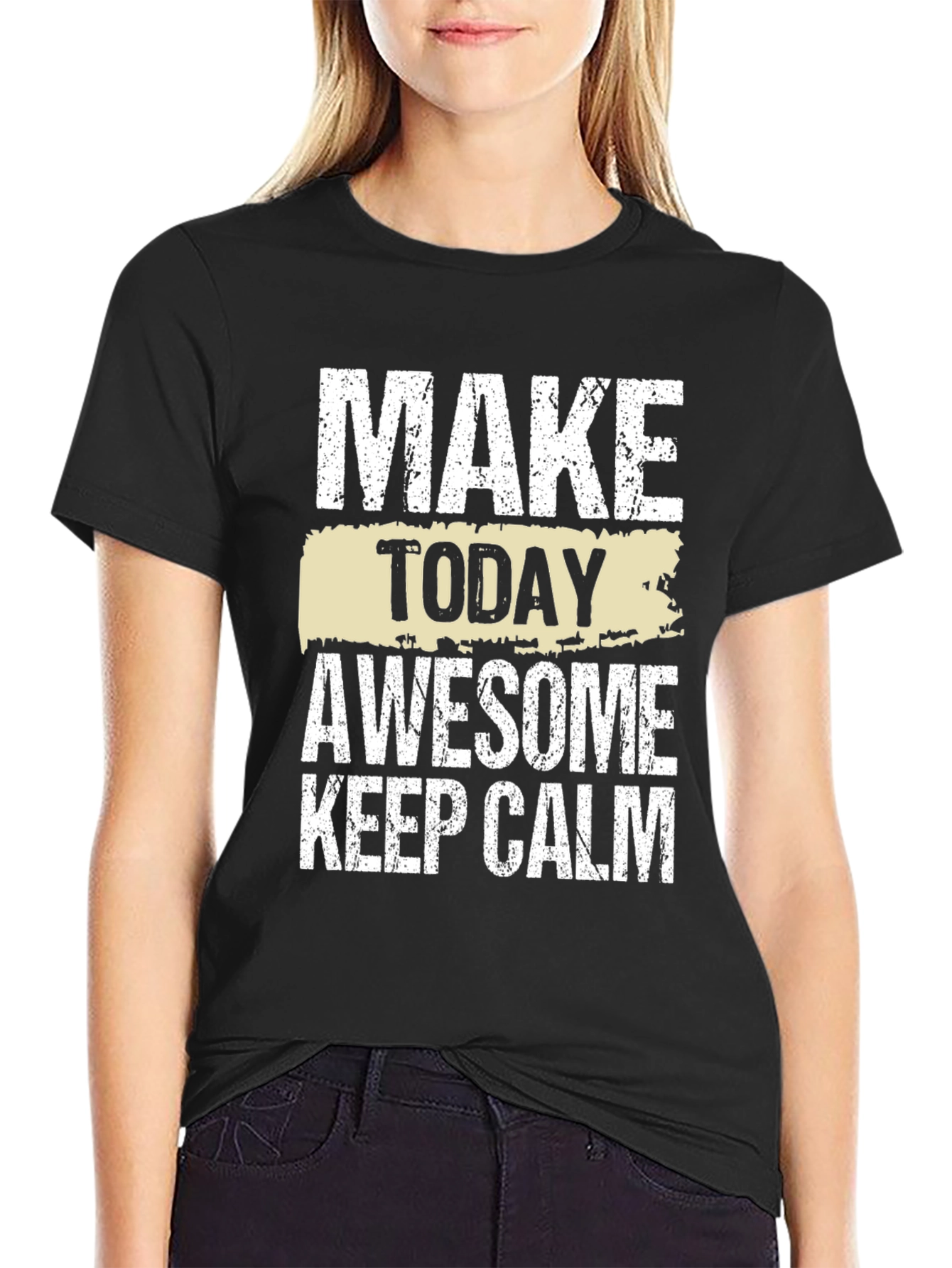 Make Today Awesome Mens Black Graphic Tee