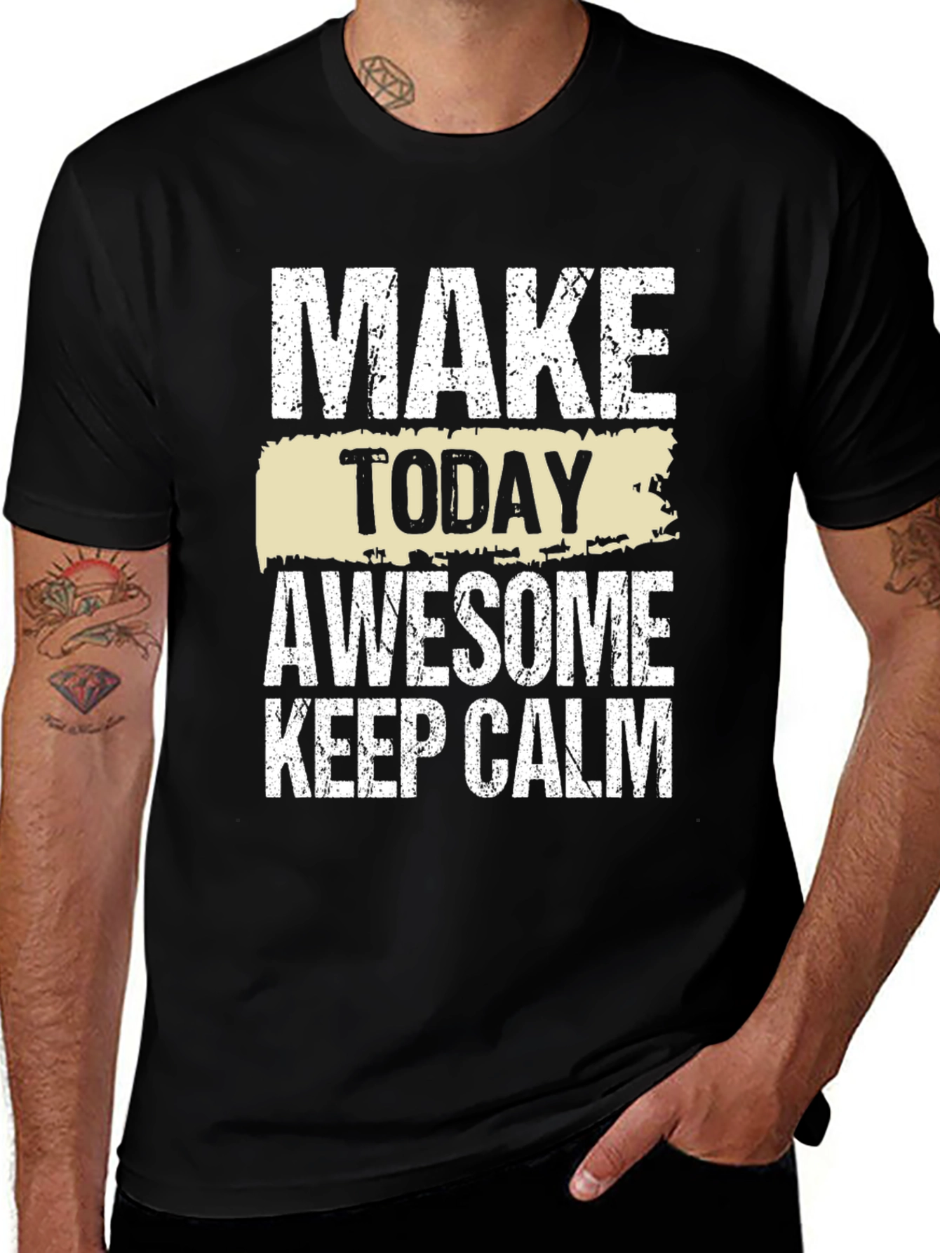 Make Today Awesome Mens Black Graphic Tee