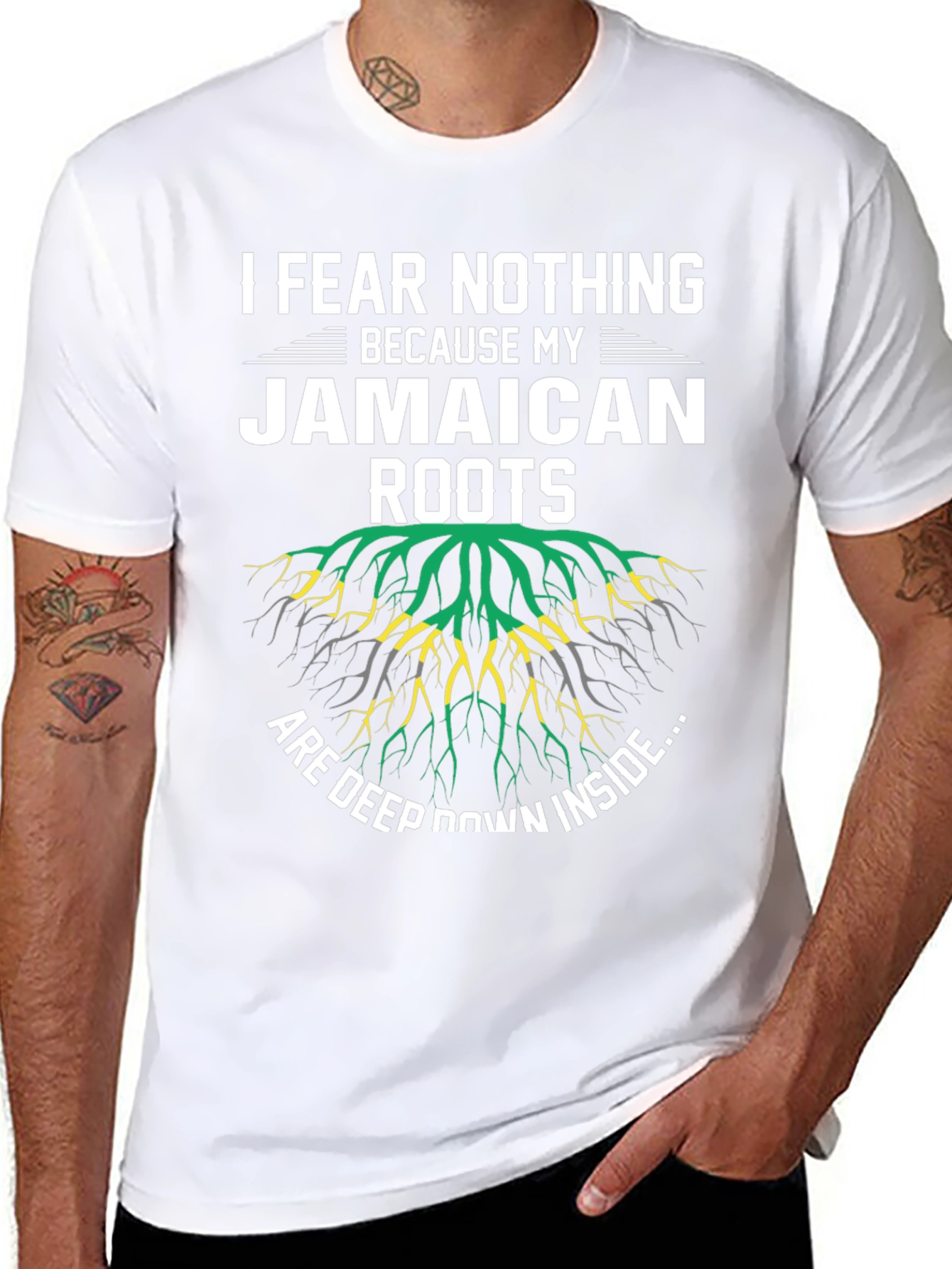 Jamaican Roots T-Shirt - I Fear Nothing Graphic Tee