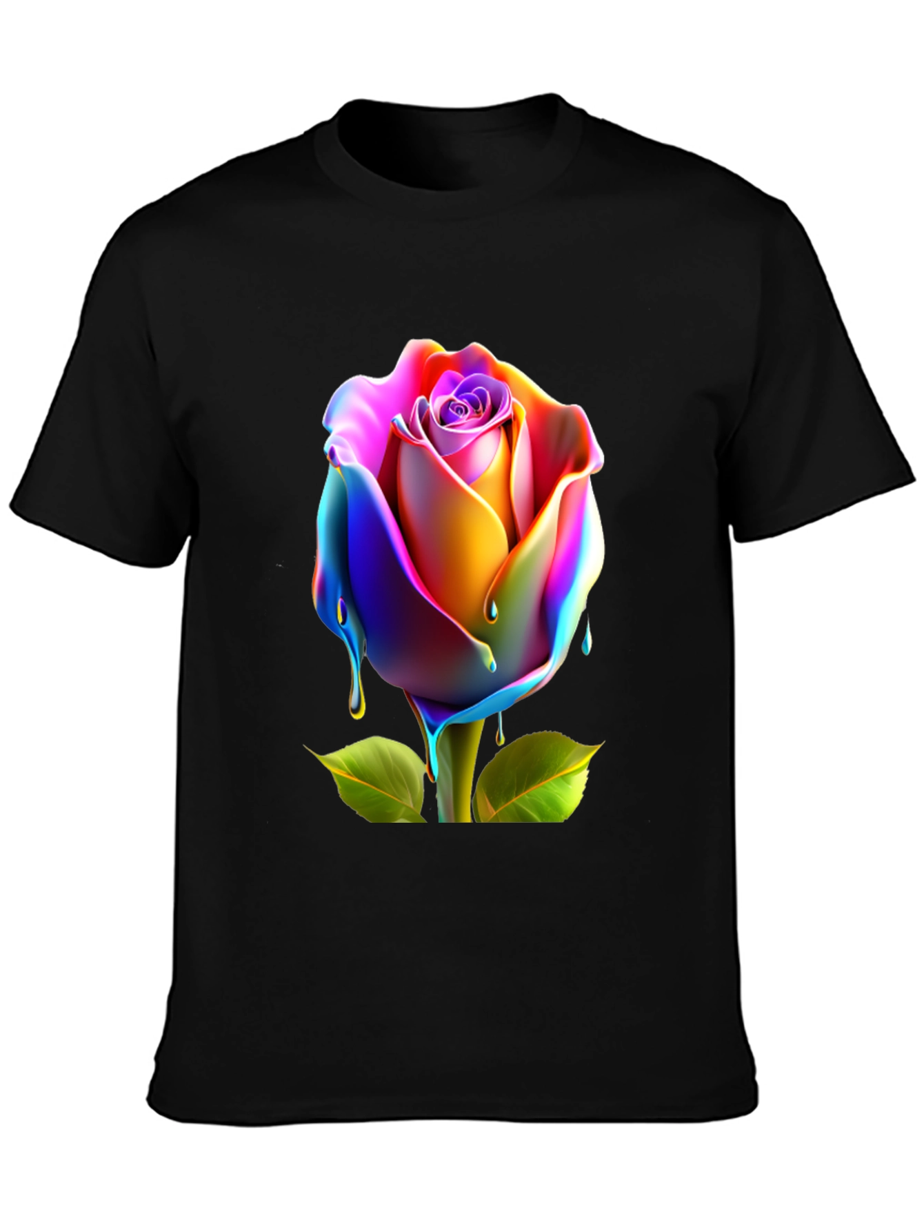 Rainbow Rose Graphic Tee
