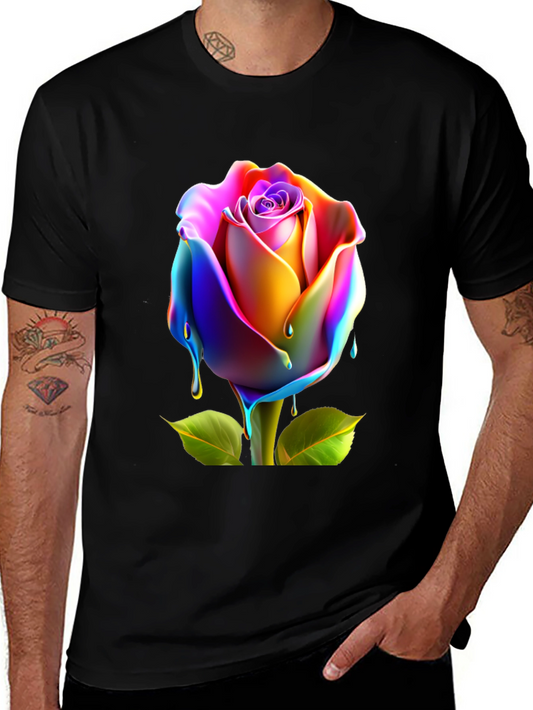 Rainbow Rose Graphic Tee