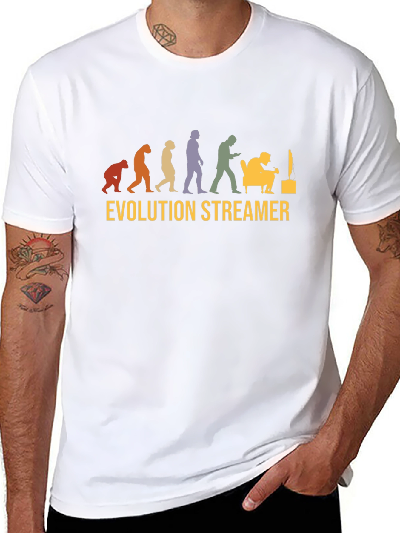 Evolution Streamer Graphic T-Shirt - Gamer Gift